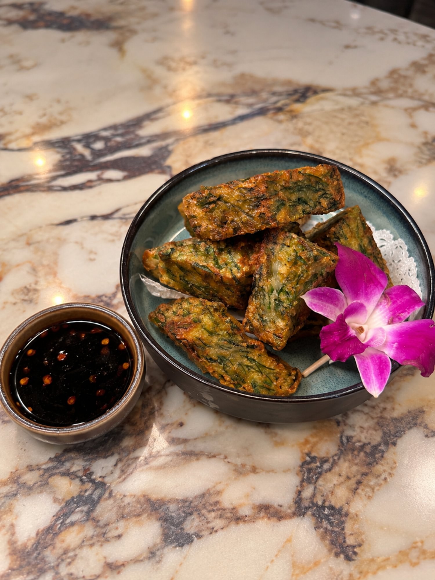 Crispy Chive Cakes