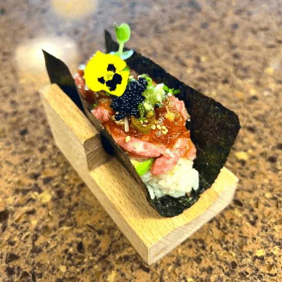 Spicy Toro with Truffle Hand Roll