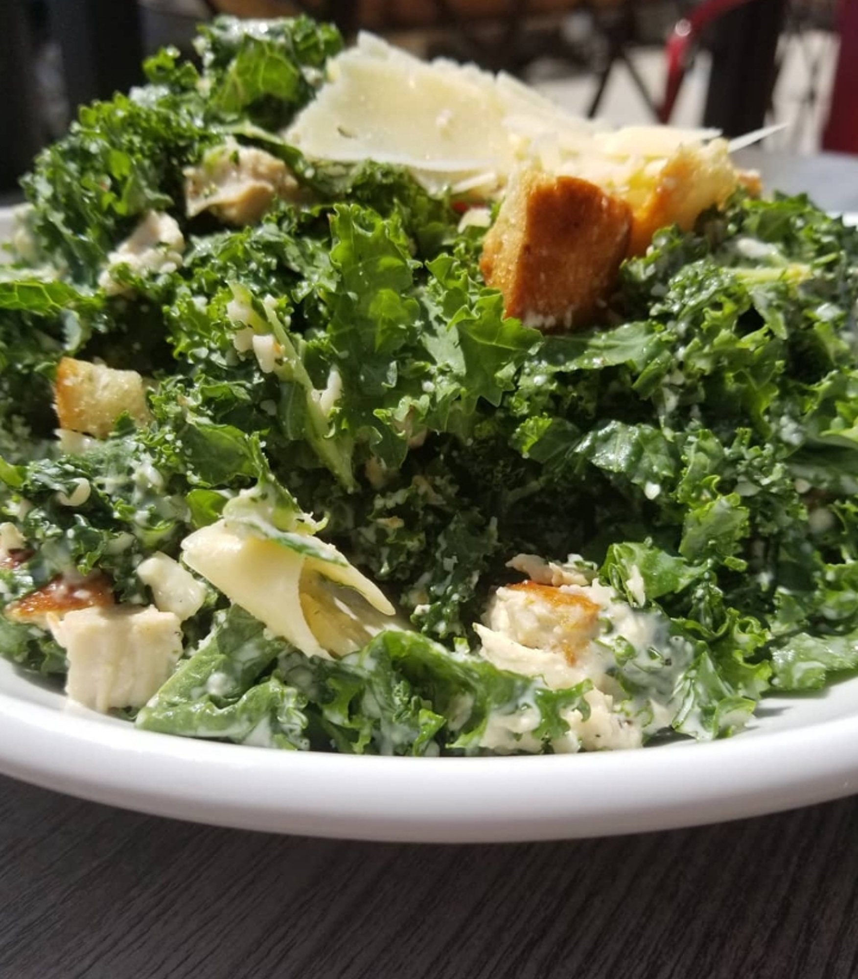 Kale Chicken Ceasar Salad