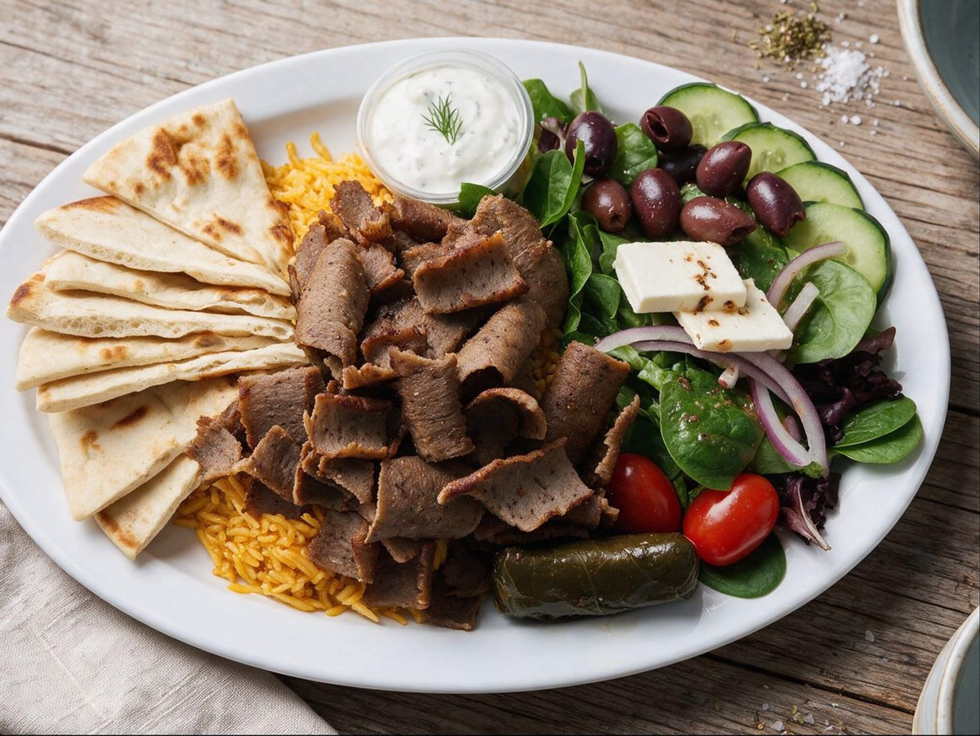 Rotisserie Beef/Lamb Gyro Platter