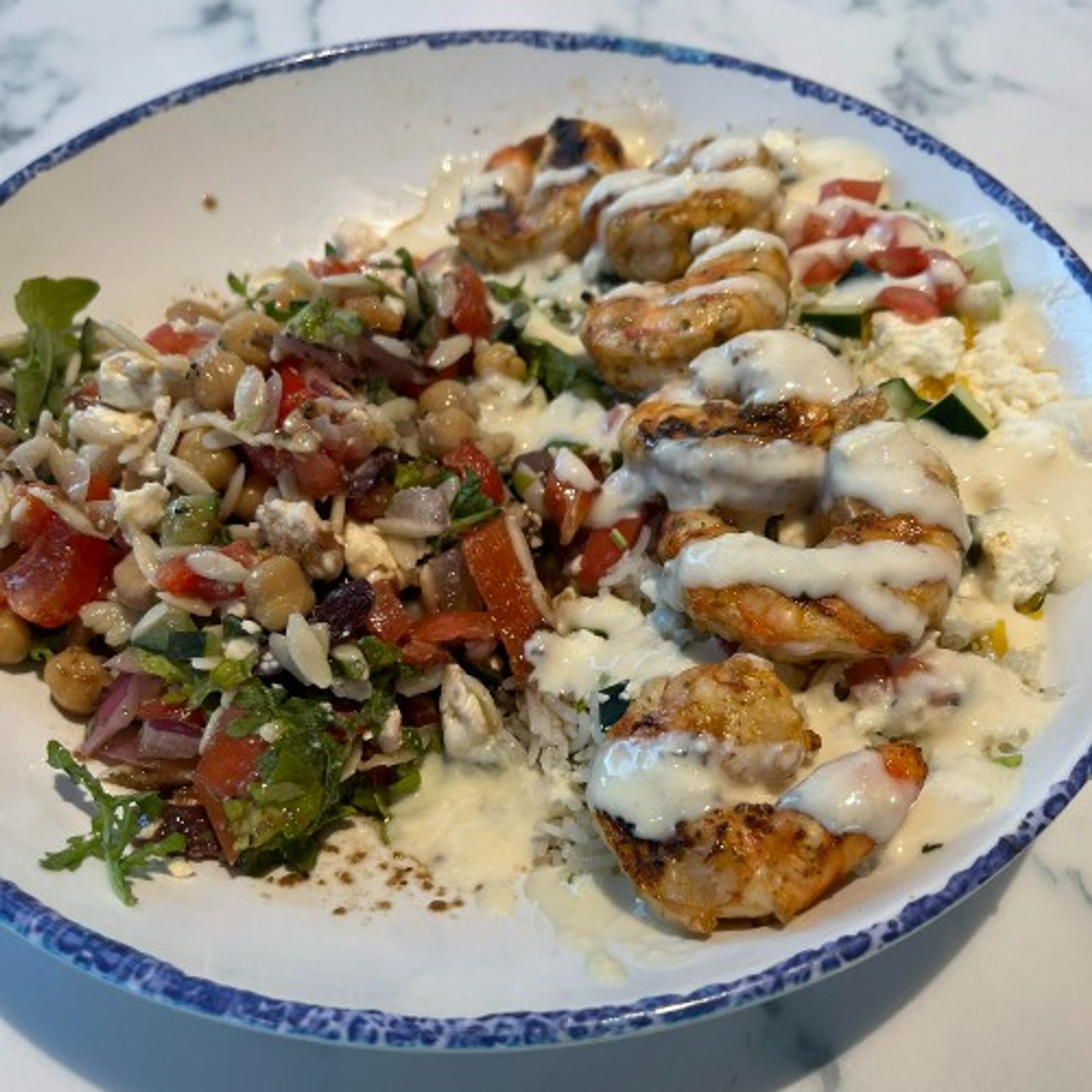 Black Tiger Shrimp Kabob Bowl