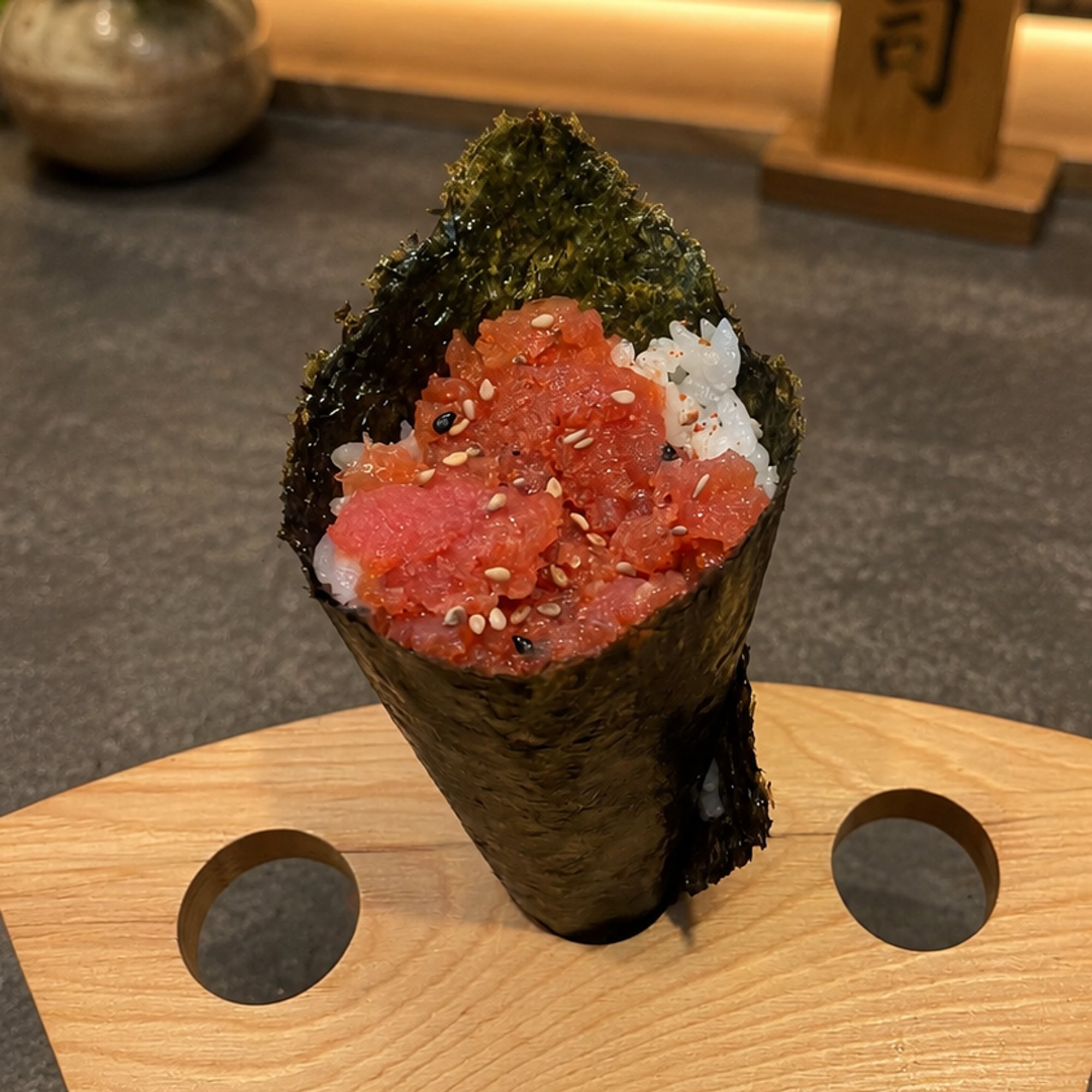 Spicy tuna hand roll