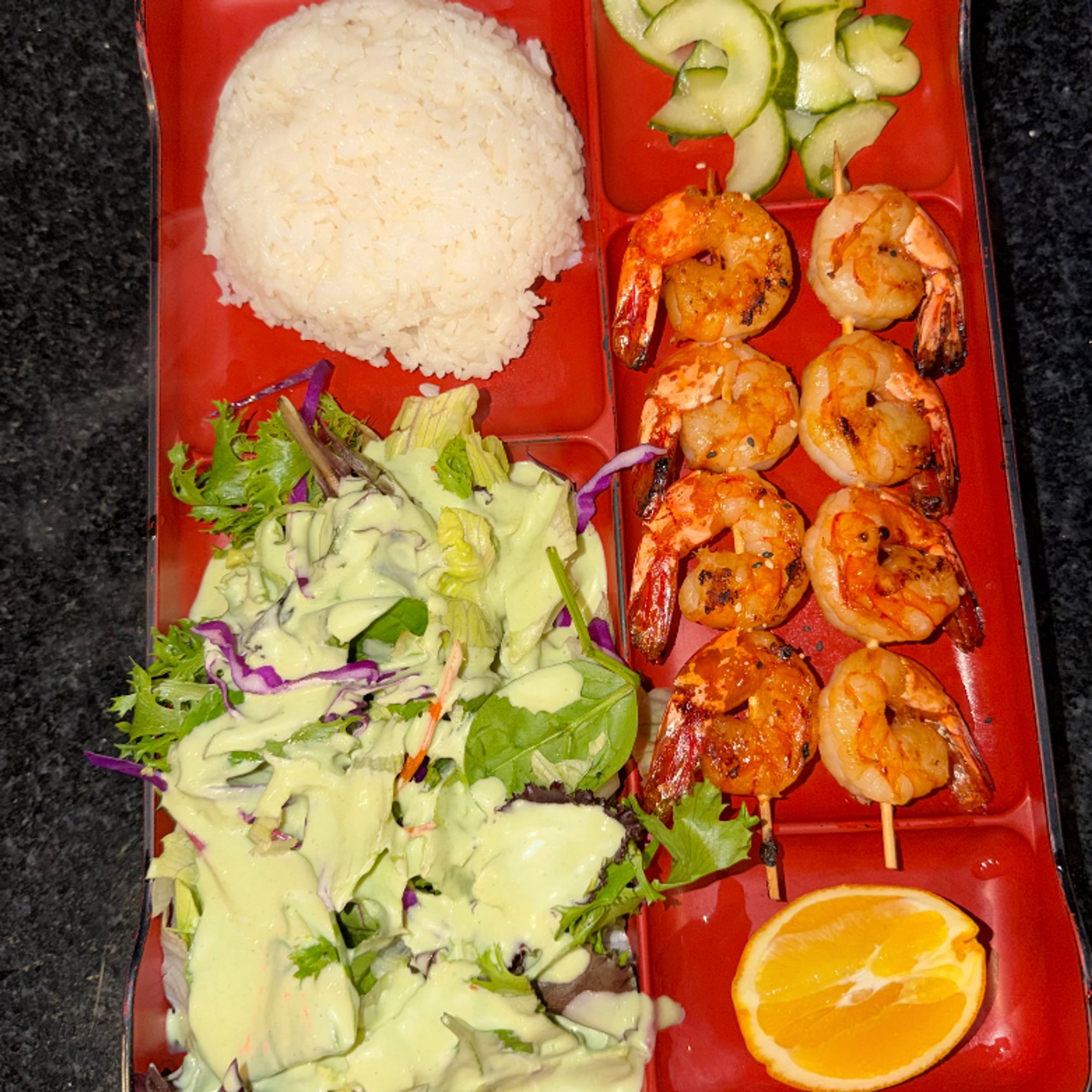 Shrimp Teriyaki Bento Box