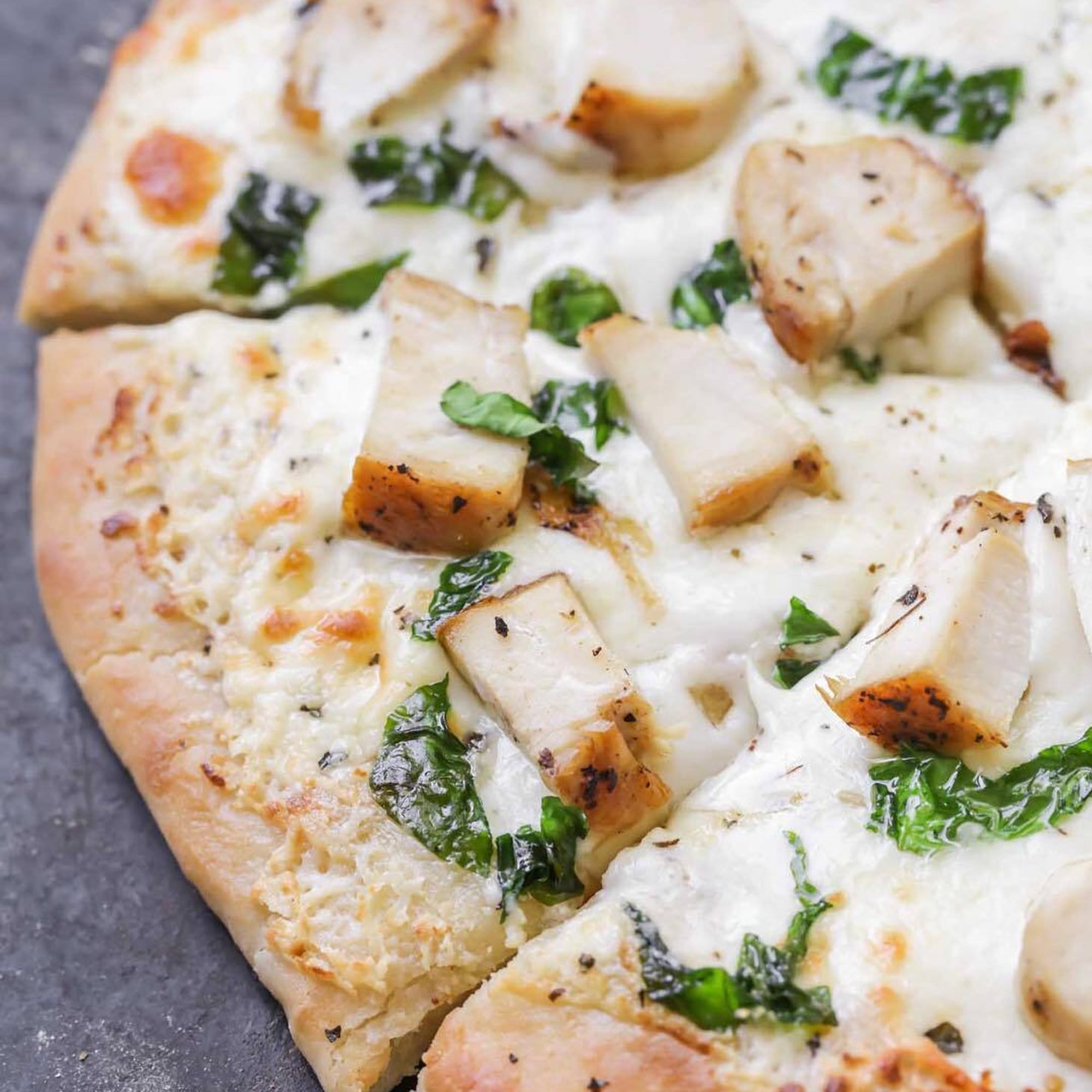 Chicken Alfredo Pizza