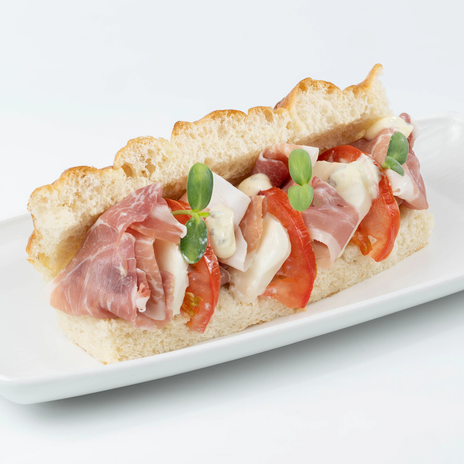 Prosciutto and Mozzarella Sandwich
