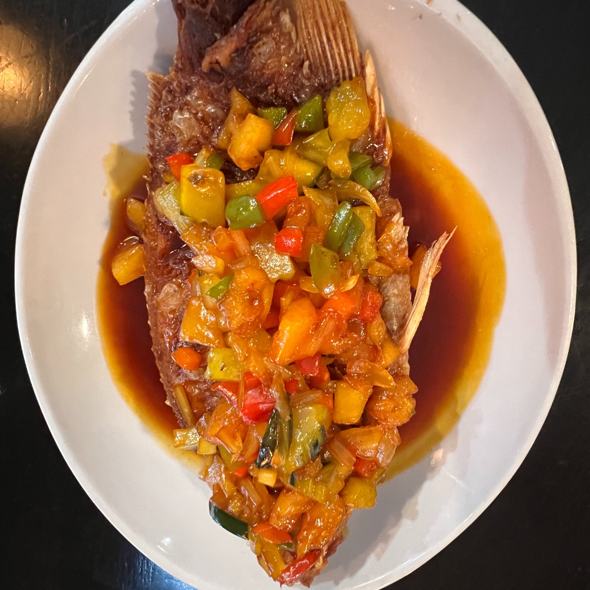 Sweet and Sour Crispy Pompano