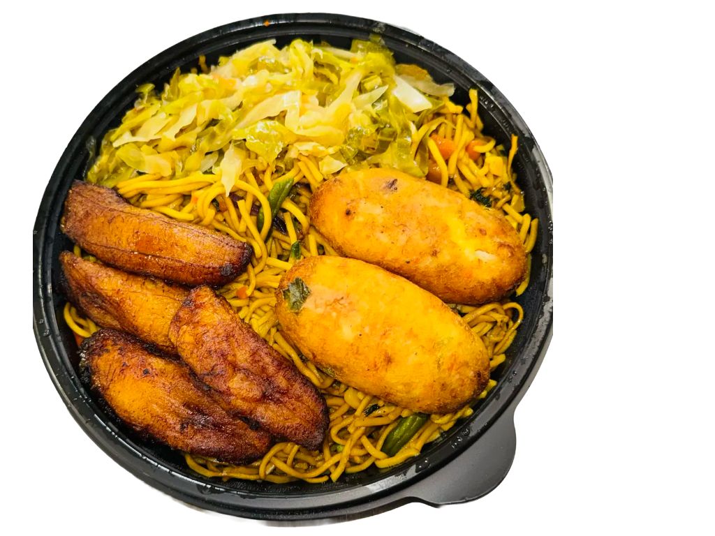 Chow Mein W/2 Cod Fishcakes