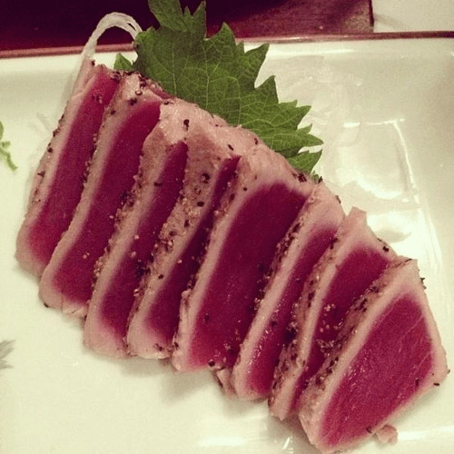 <Tuna Tataki* $12