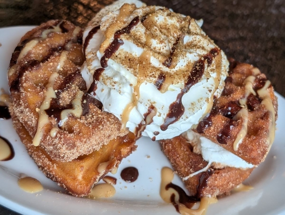 Campfire S'more Churro Waffle