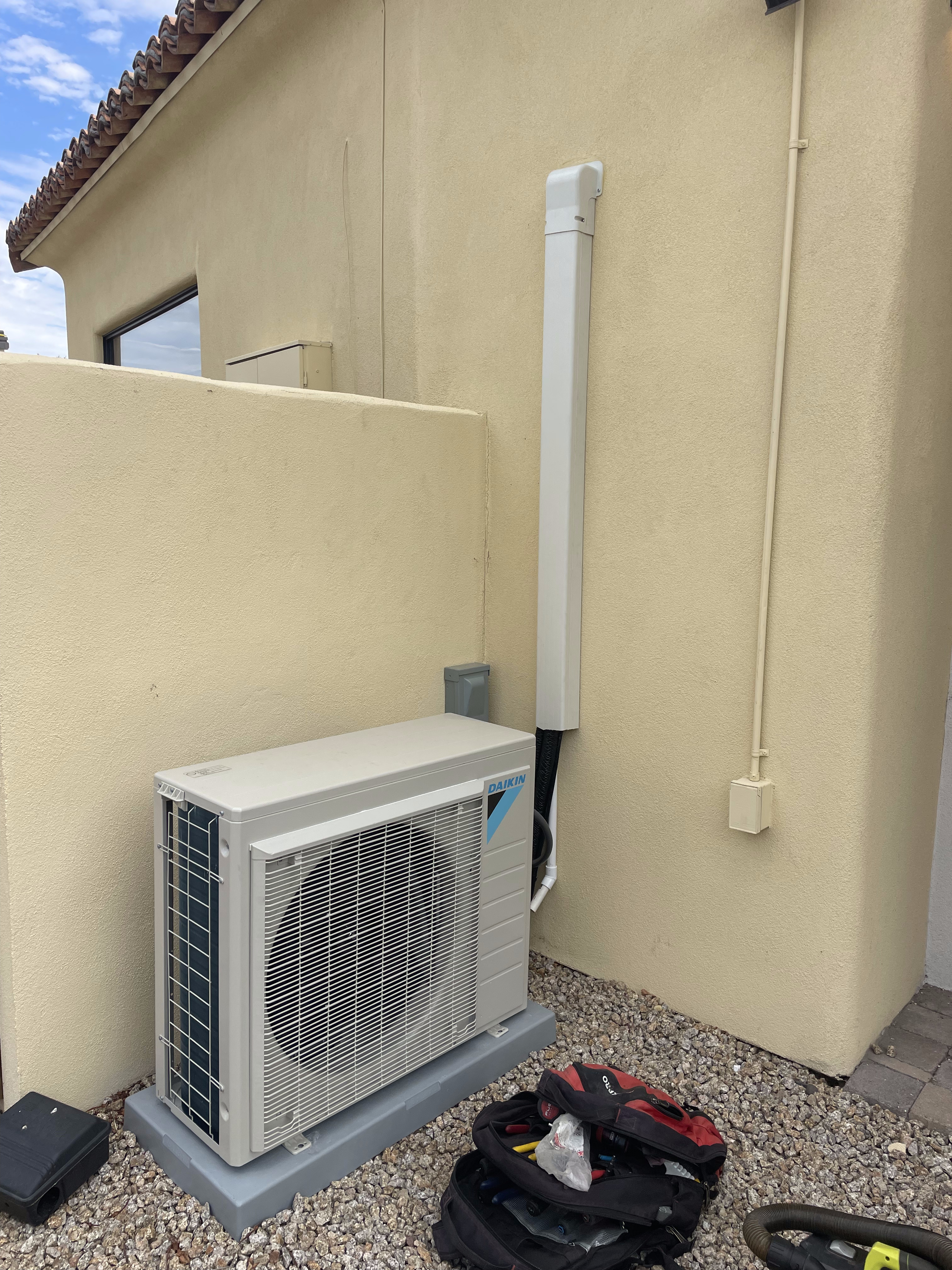 Service King LLC - A Daikin mini split heat pump serving a garage