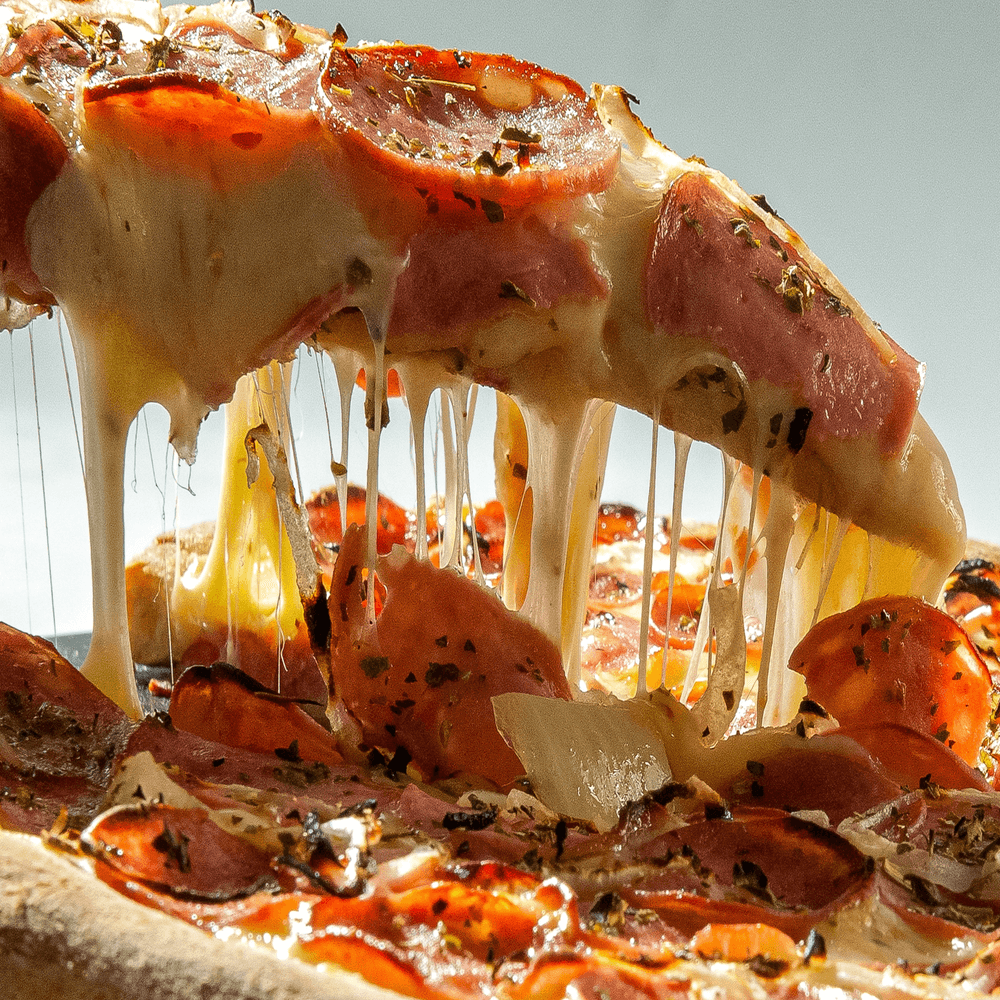 Sicilian pepperoni pizza slice