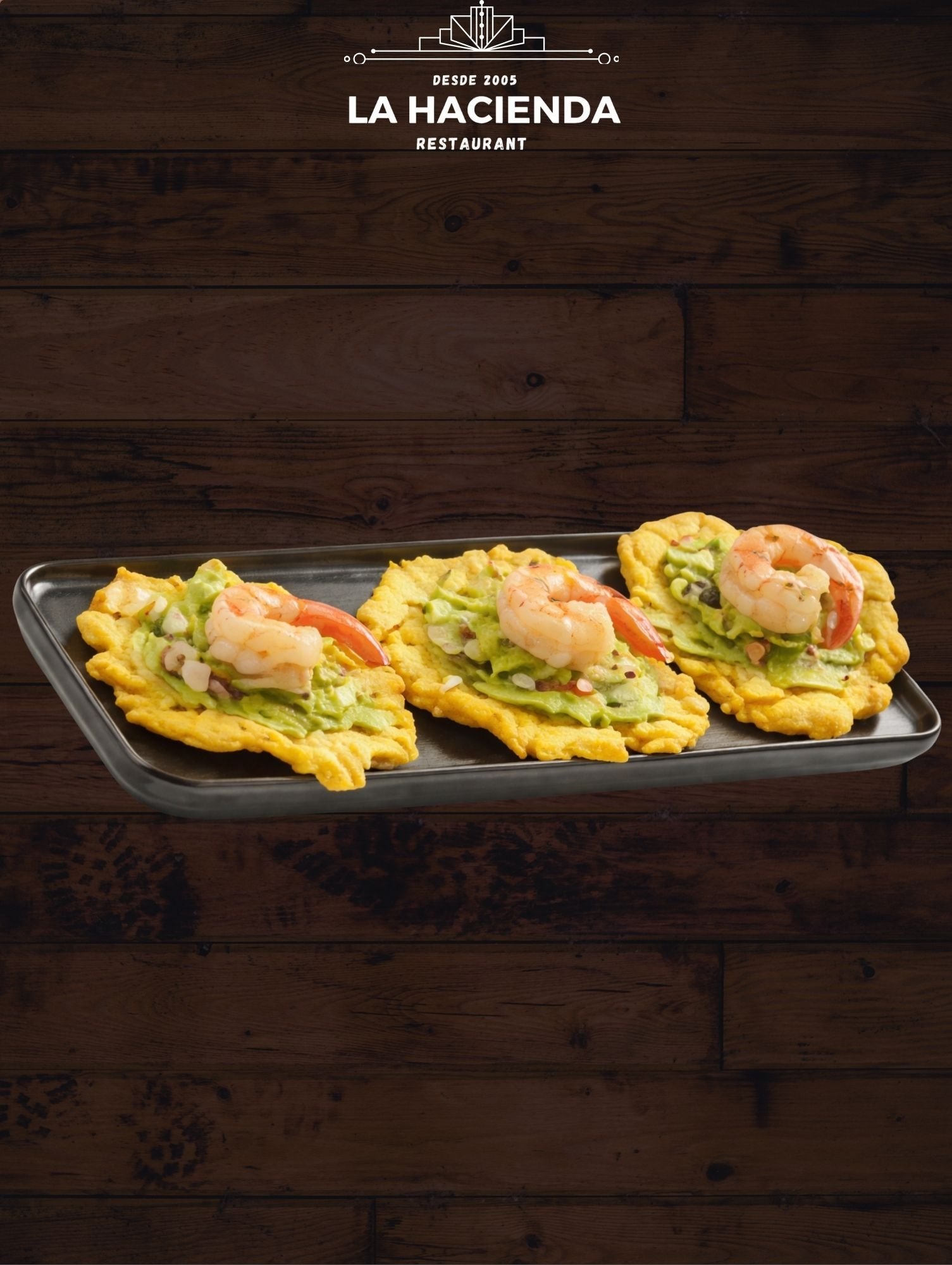 6 Tostones con Camarones