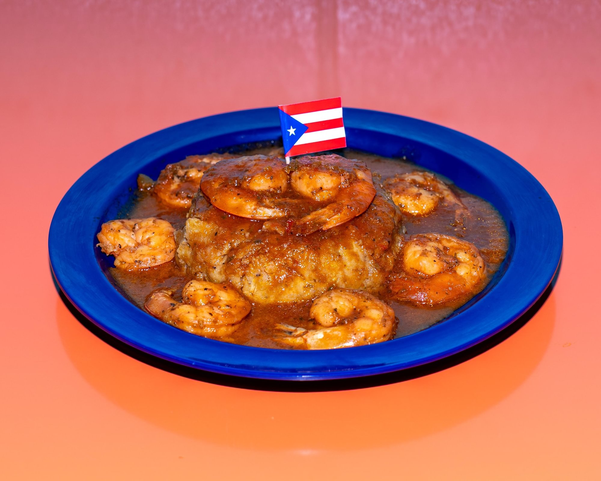 Mofongo Camarones a la Criolla (Sautéed Shrimp w/ Creole Sauce)