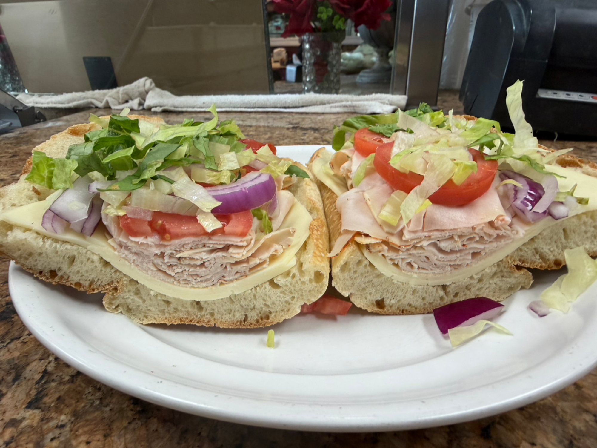 Turkey and Cheese Hero