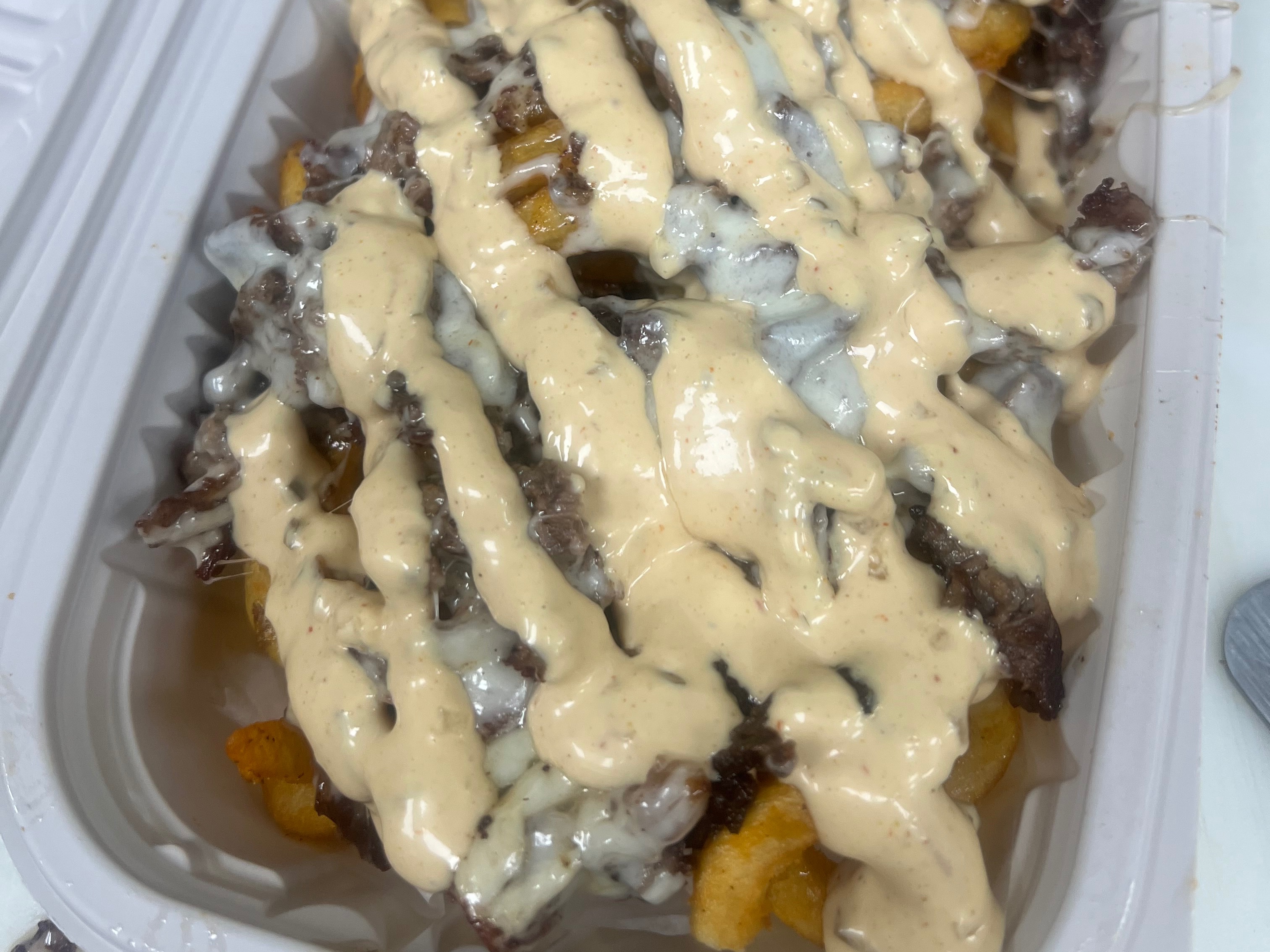 Curly Loaded Philly Whiz