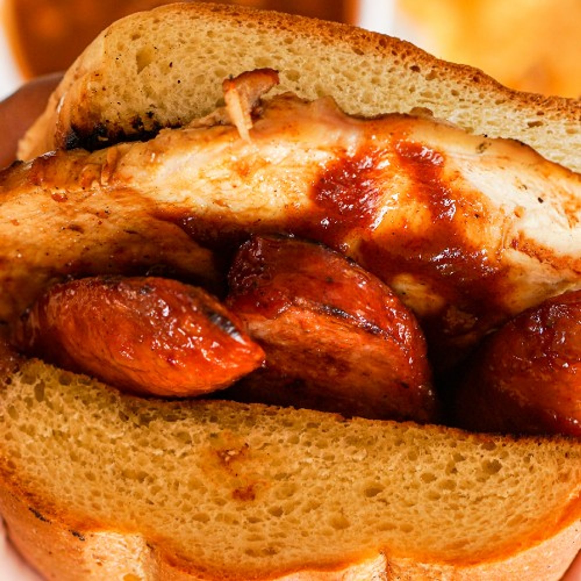 Hot Link Sandwich
