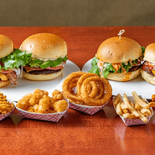 4 RANGER SPECIAL BURGERS + 2 LARGE FRIES + 4 DRINKS