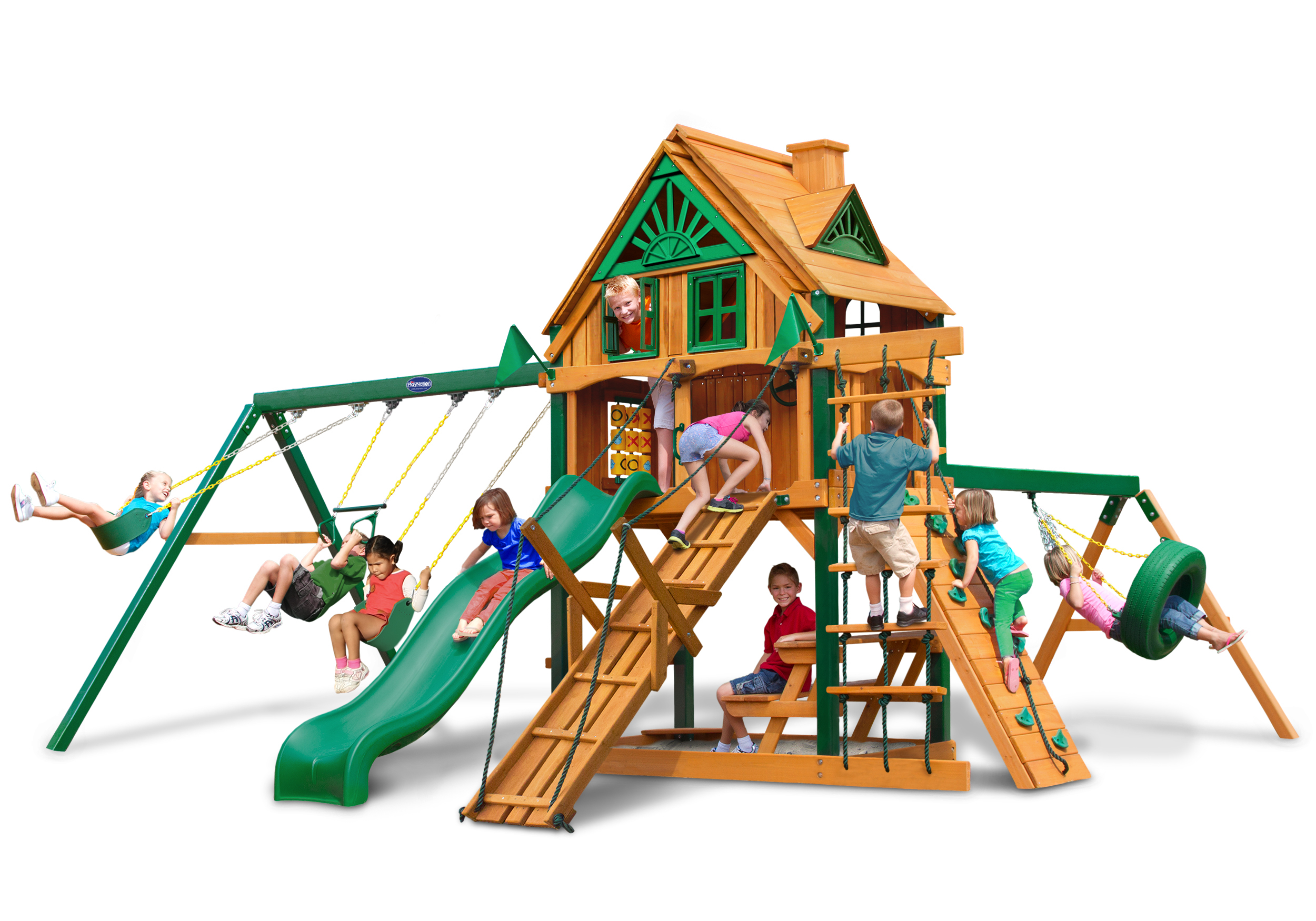 Horizon w/ Tire Swing, Ramp & Treehouse w/ Fort Add-On
