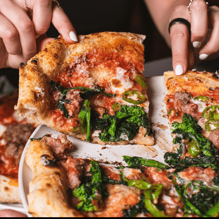 Sausage & Broccoli Rabe Pizza