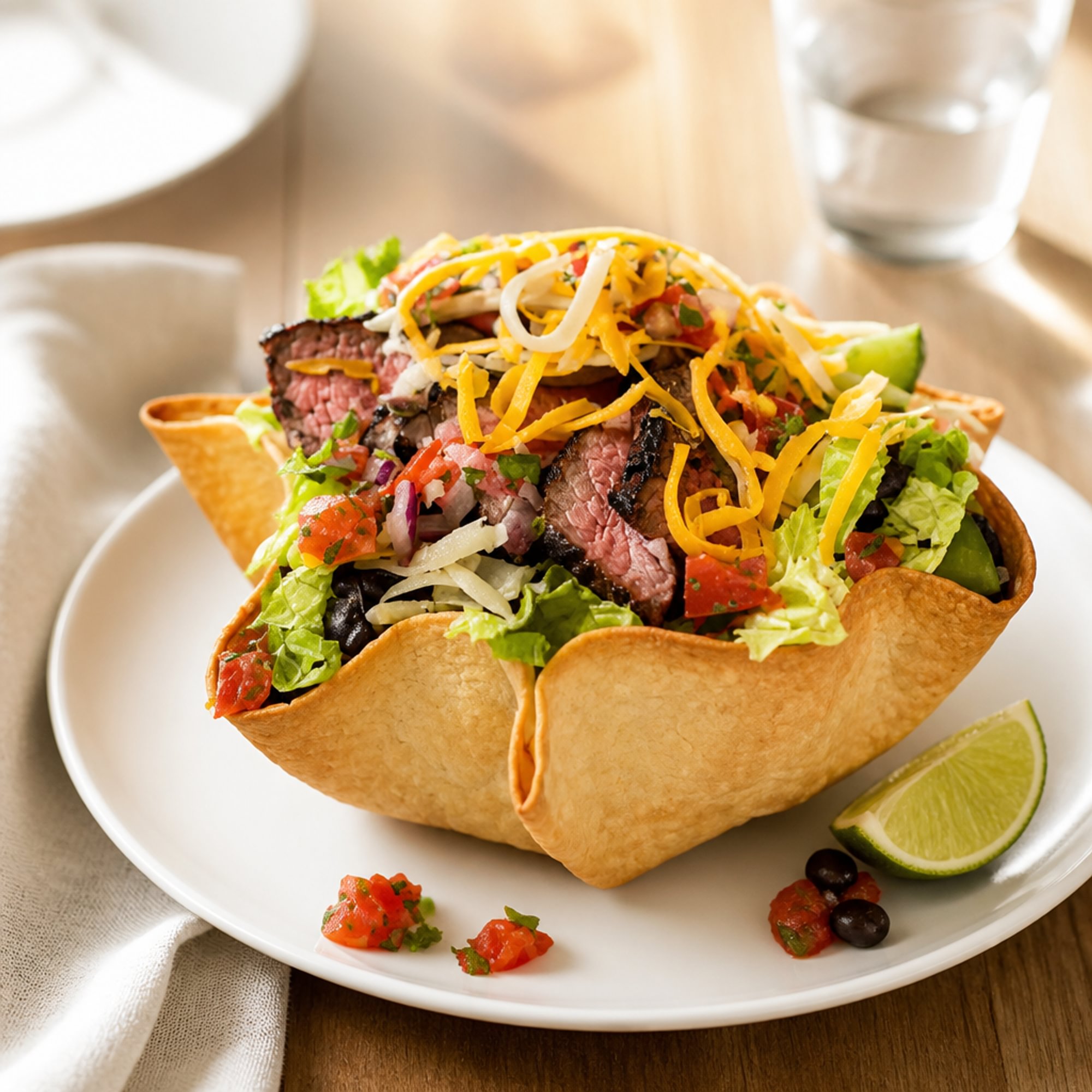 Grilled Steak Taco Salad