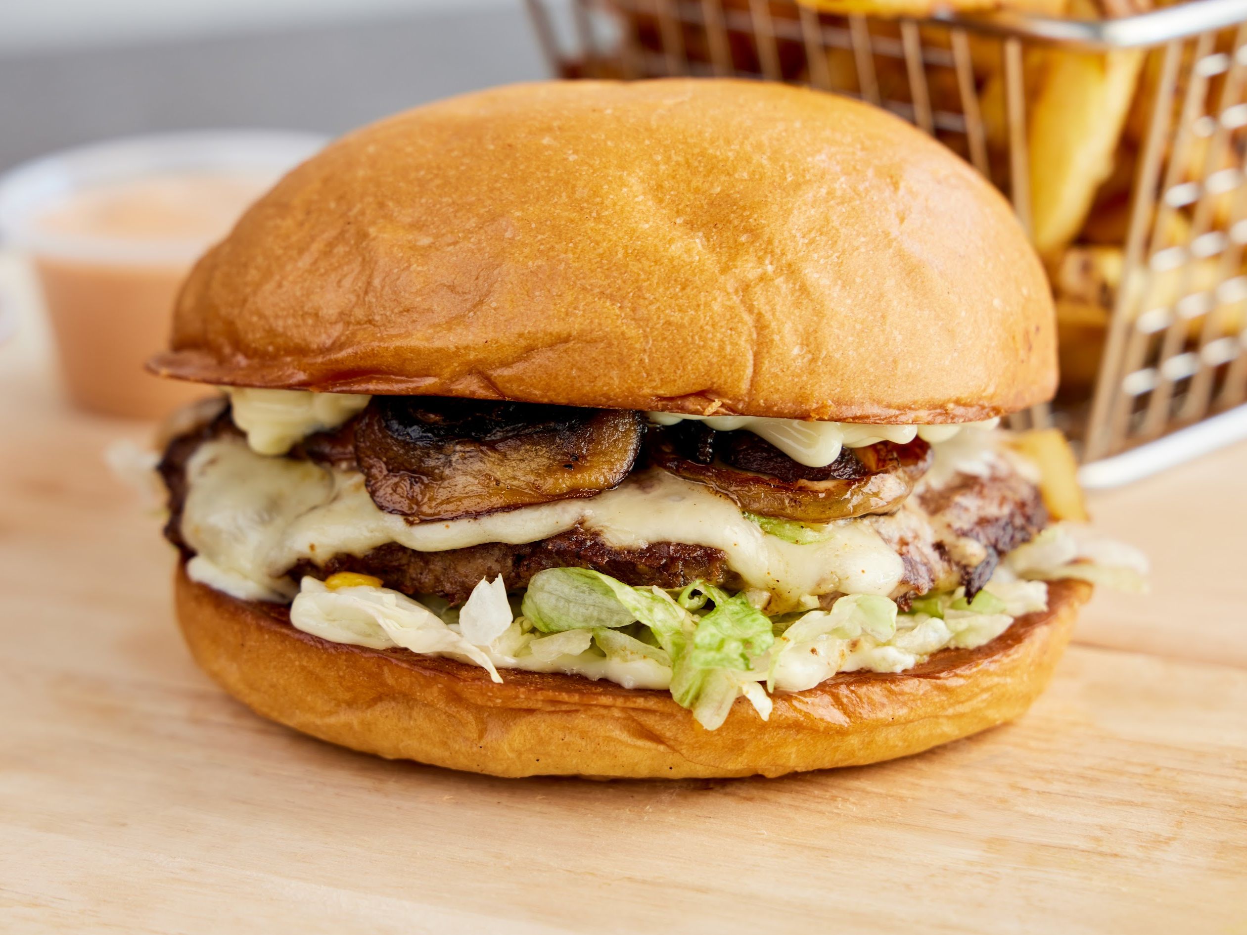 Mushroom-Swiss Burger