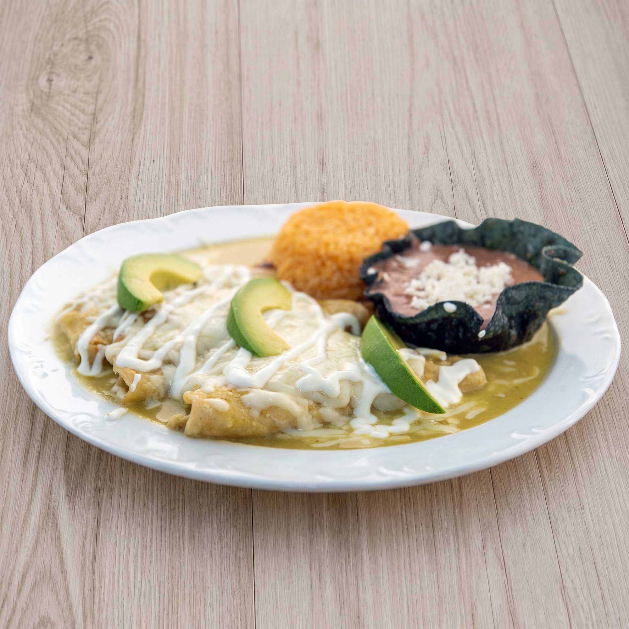 Enchiladas Suizas Plate