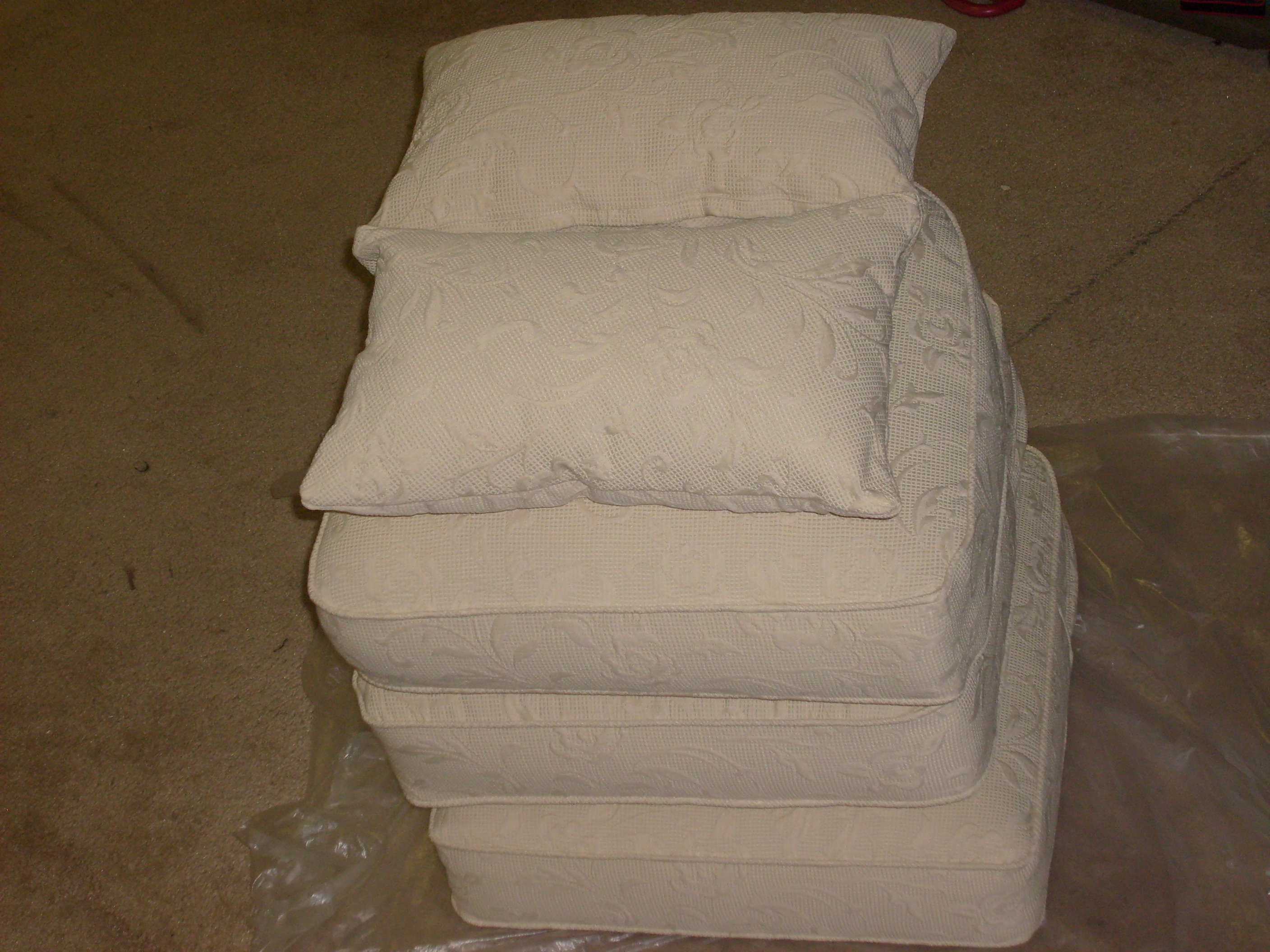 Carol & Brian Penn- newly re-upholstered  cushions