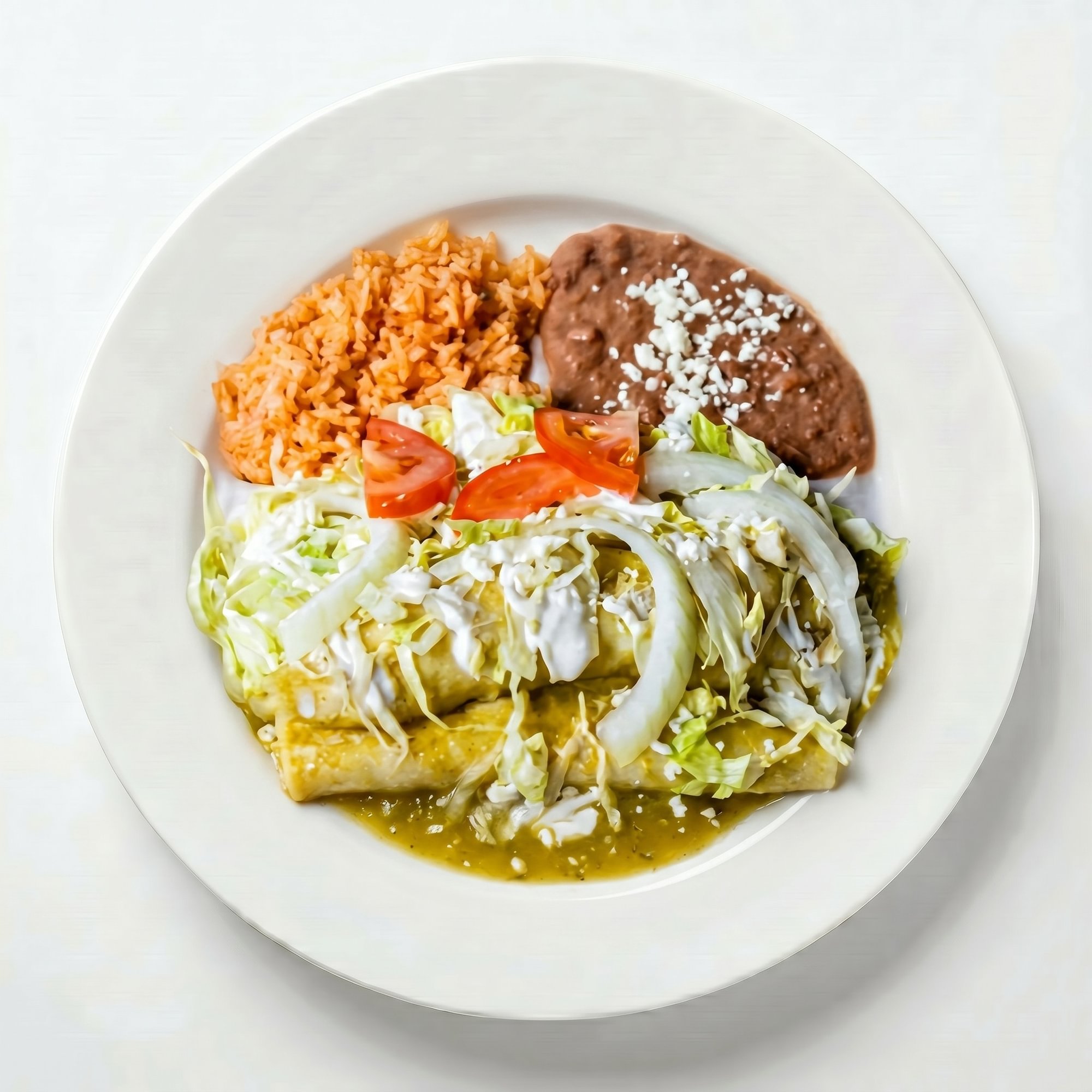Platillo de Enchiladas Verdes (Green Sauce)