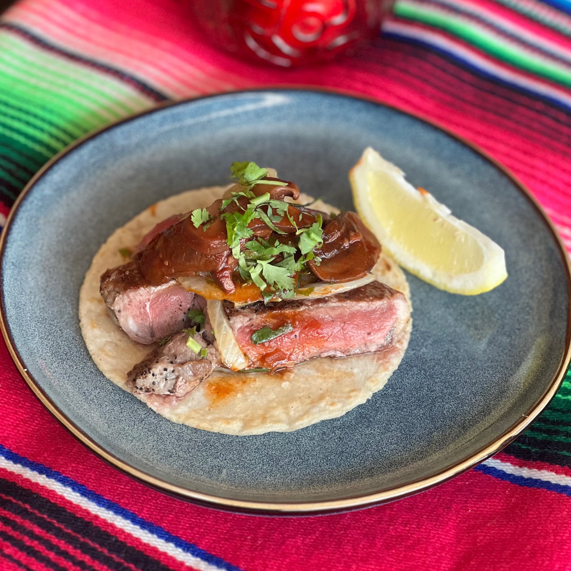 Rib Eye Tacos plate