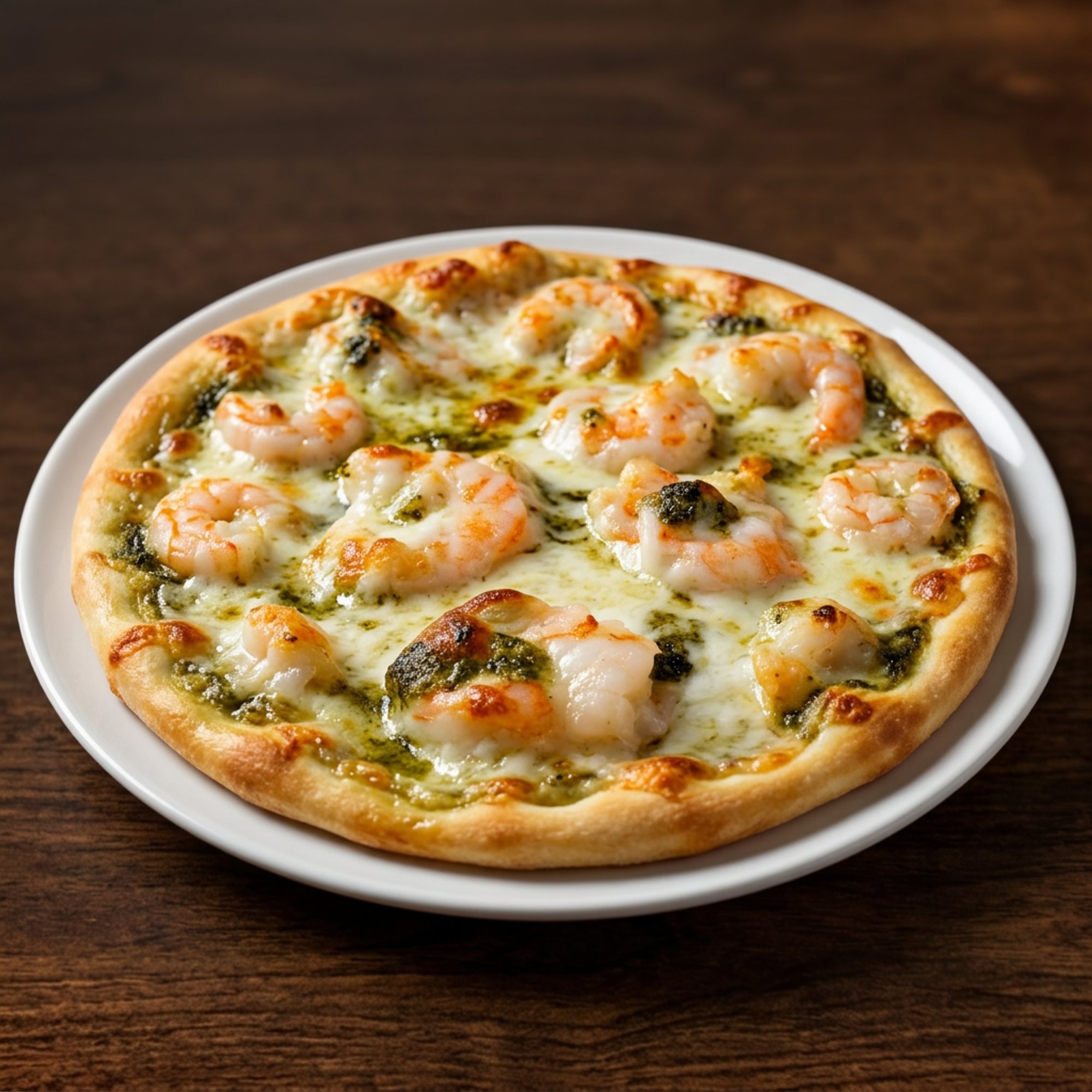 Pesto & Shrimp Pizza