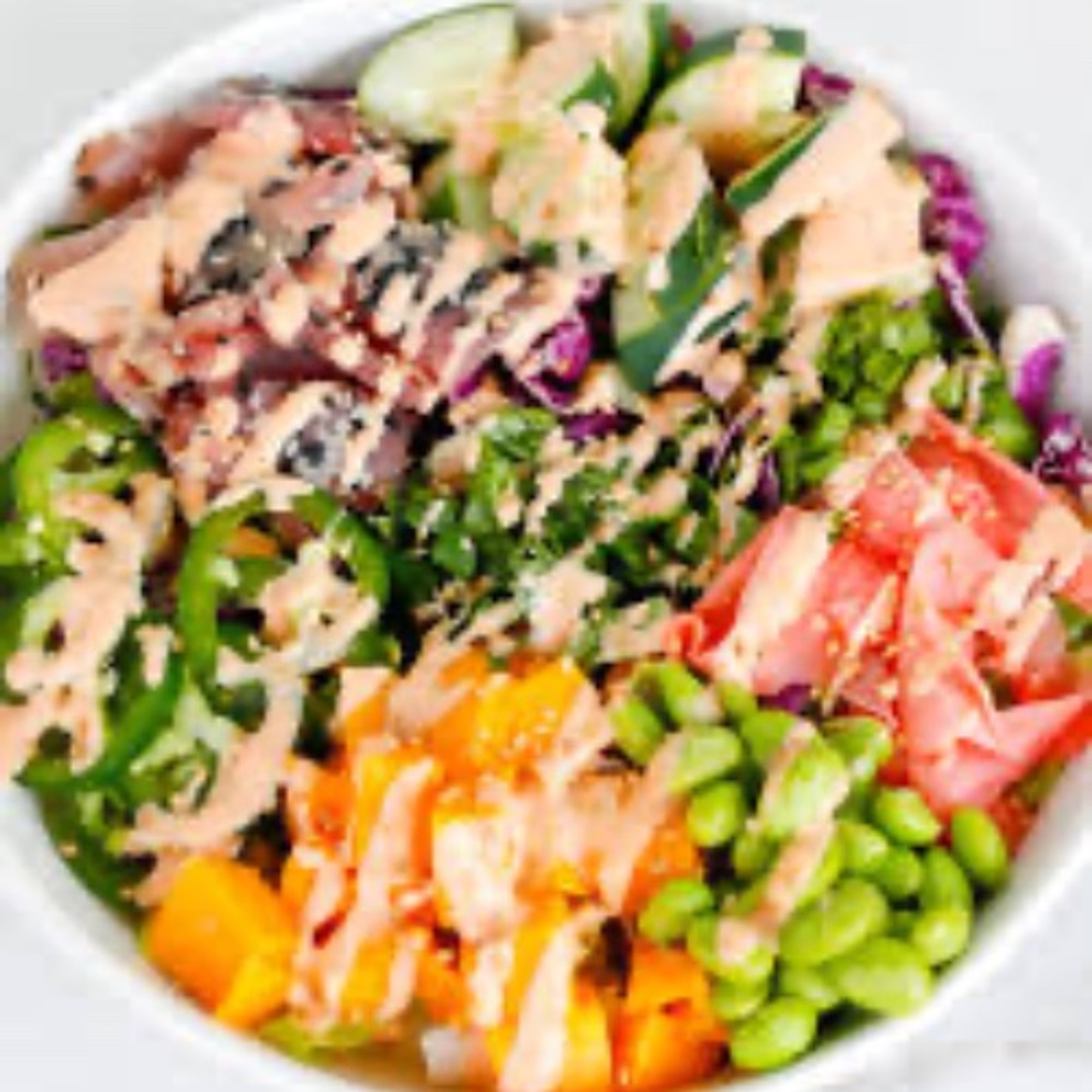 Poke Cajun Seared Tuna Bowl