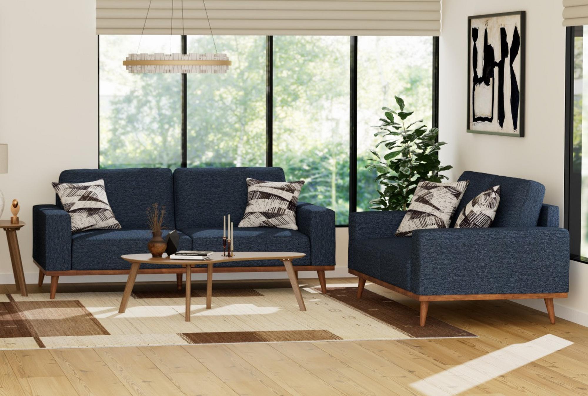 Heath Sofa & Loveseat - Blue