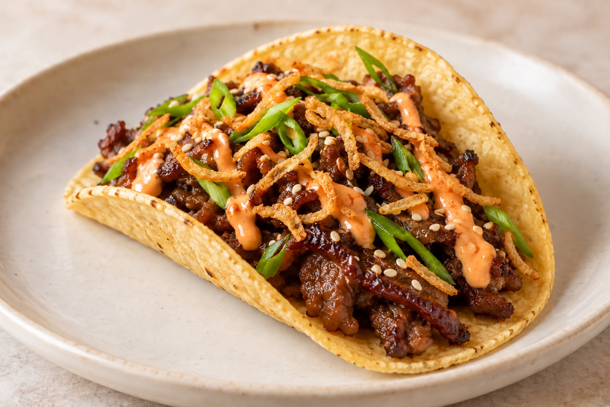 Korean Beef Bulgogi Taco