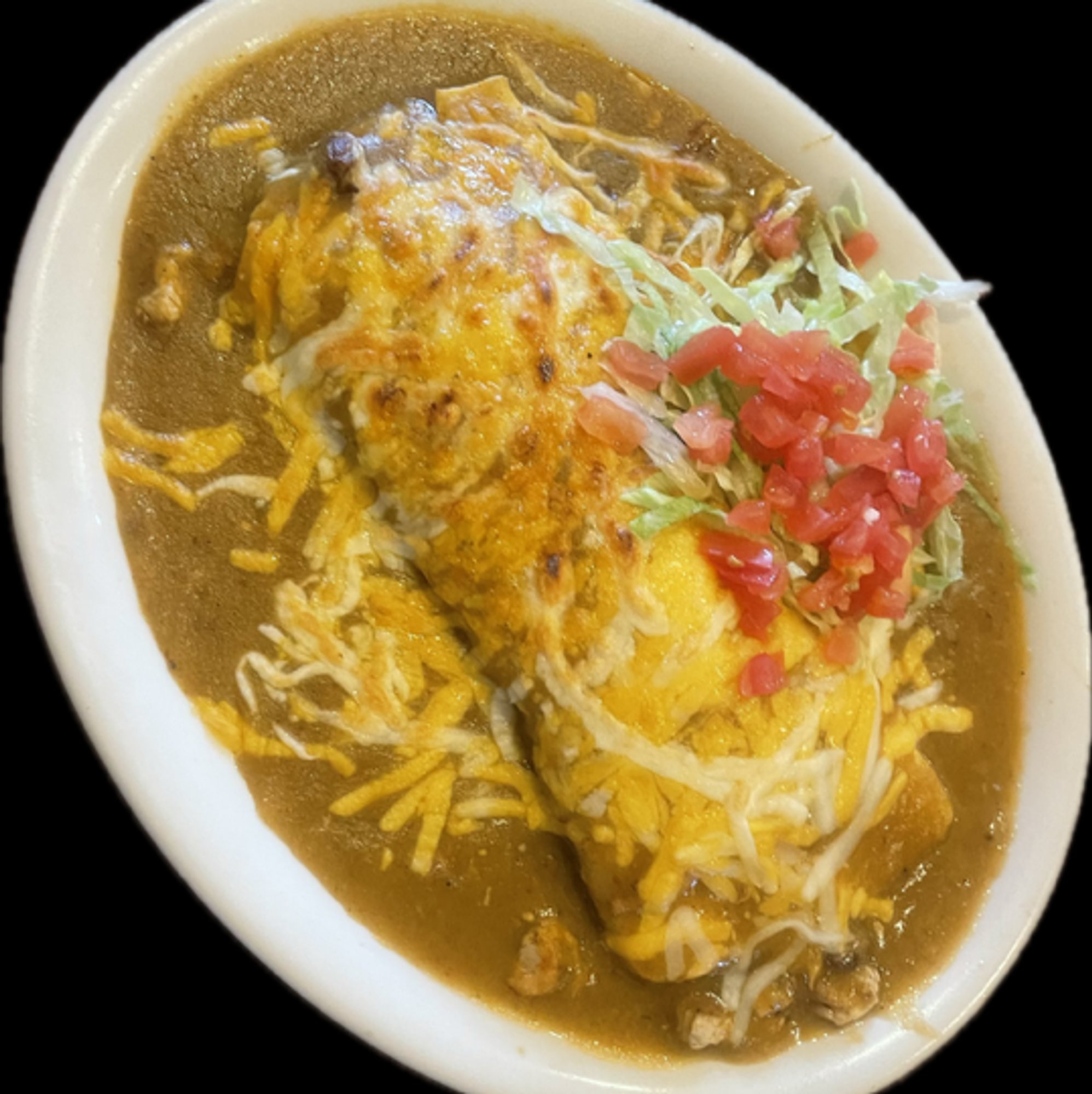 Egg. Potato, Chorizo Burrito Smothered