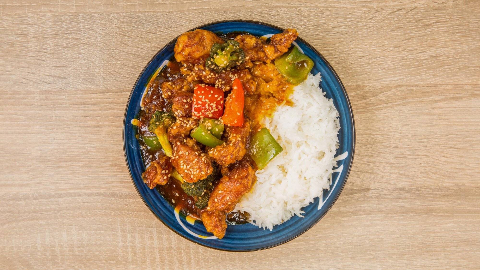 Sesame Chicken Over Rice 芝麻鸡盖饭