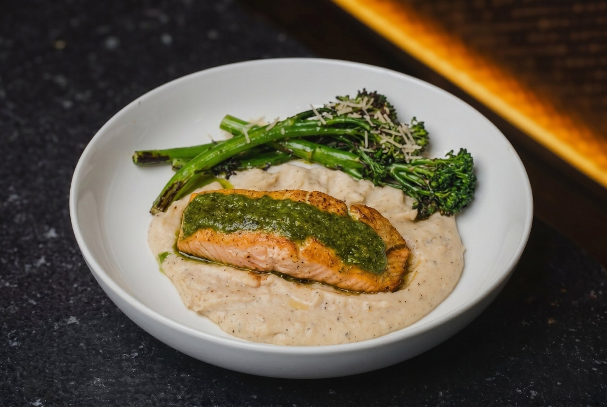 Salmon al Pesto