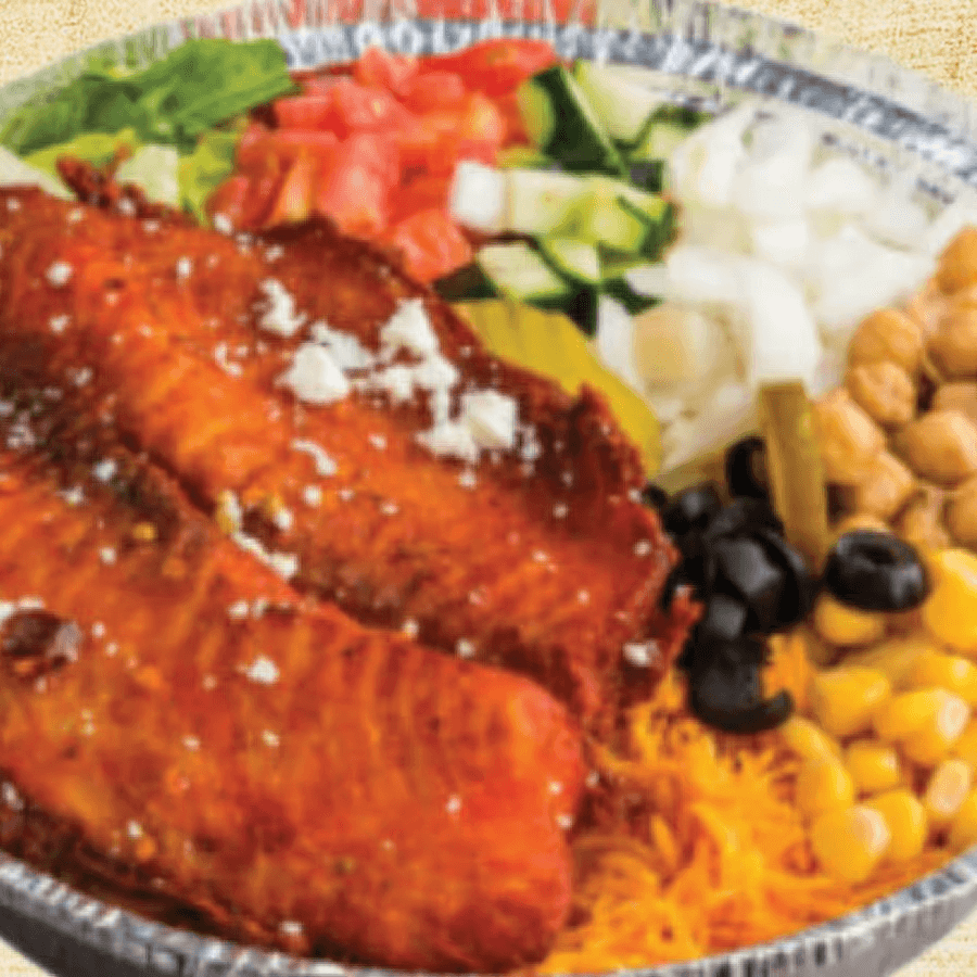 Fish Over Rice Platter