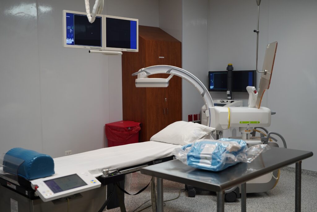 A treatment room at MakrisMD Vascular Center