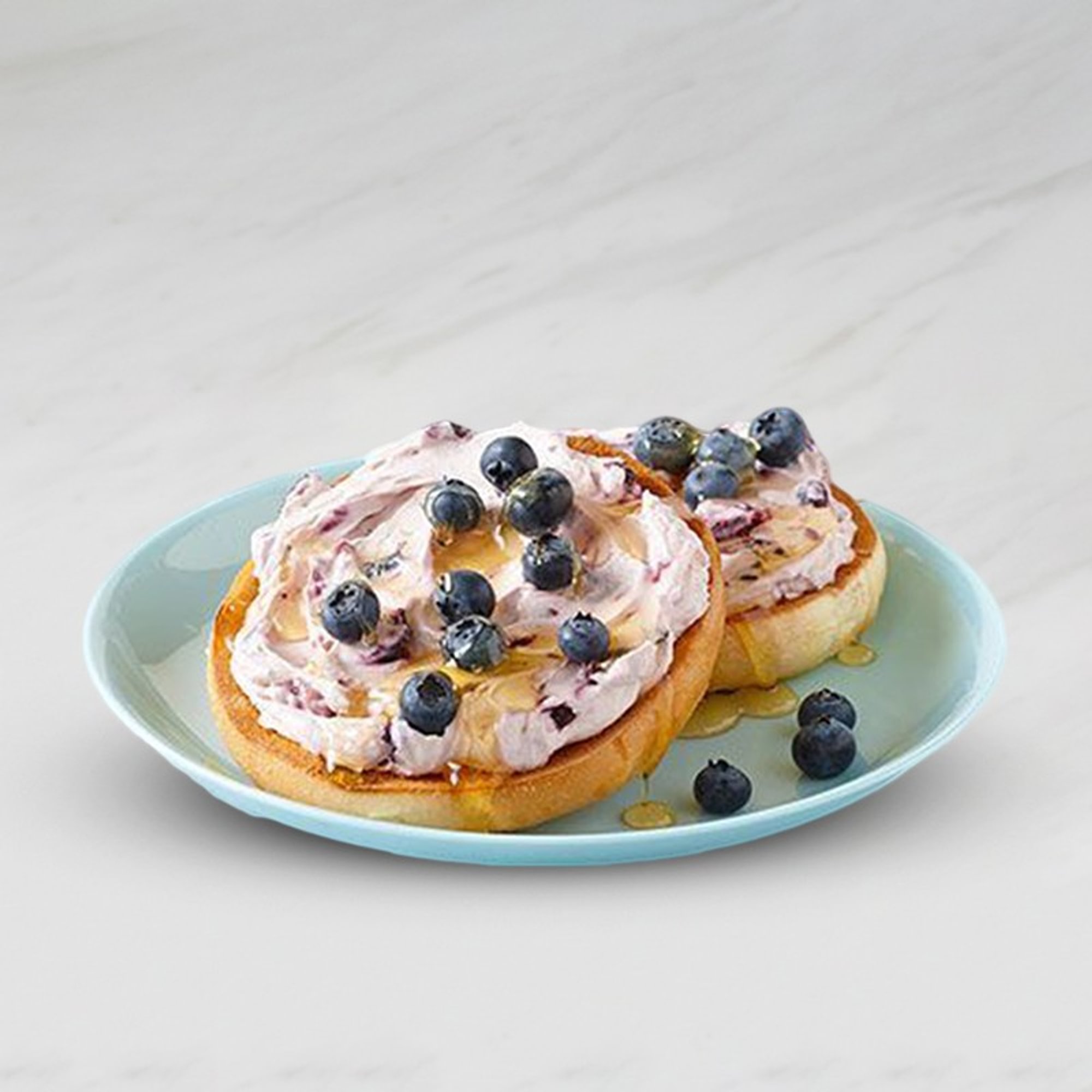 Open Face Blueberry Compote Bagel