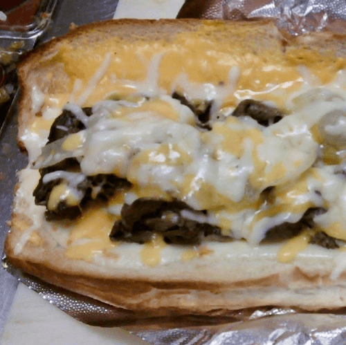 #15 Half Cheese Steak Sub.