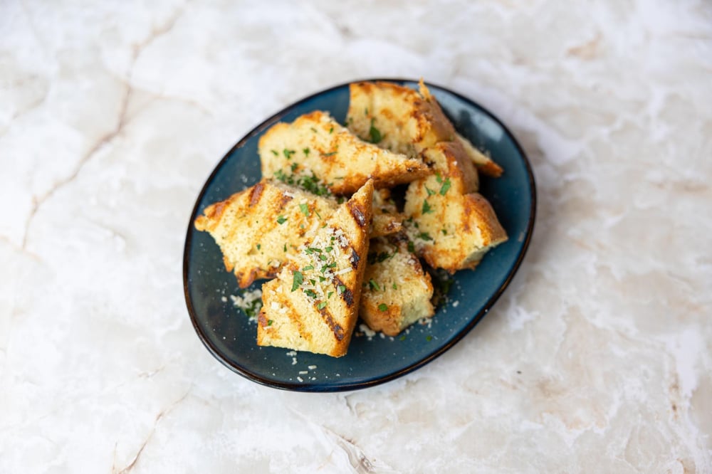 Grilled Bread with Herbs & Cheese