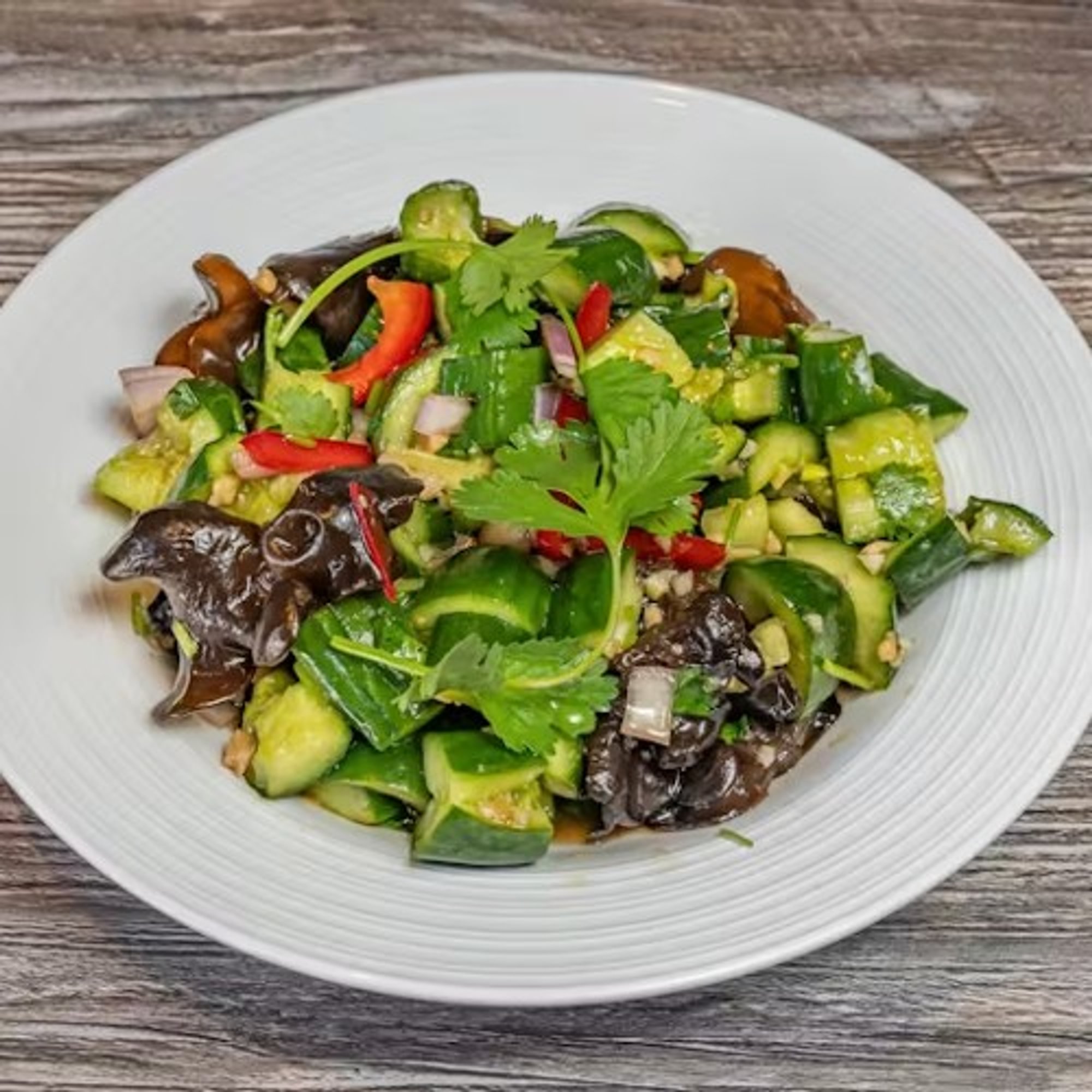 Wood Ear Mushroom Cucumber Salad