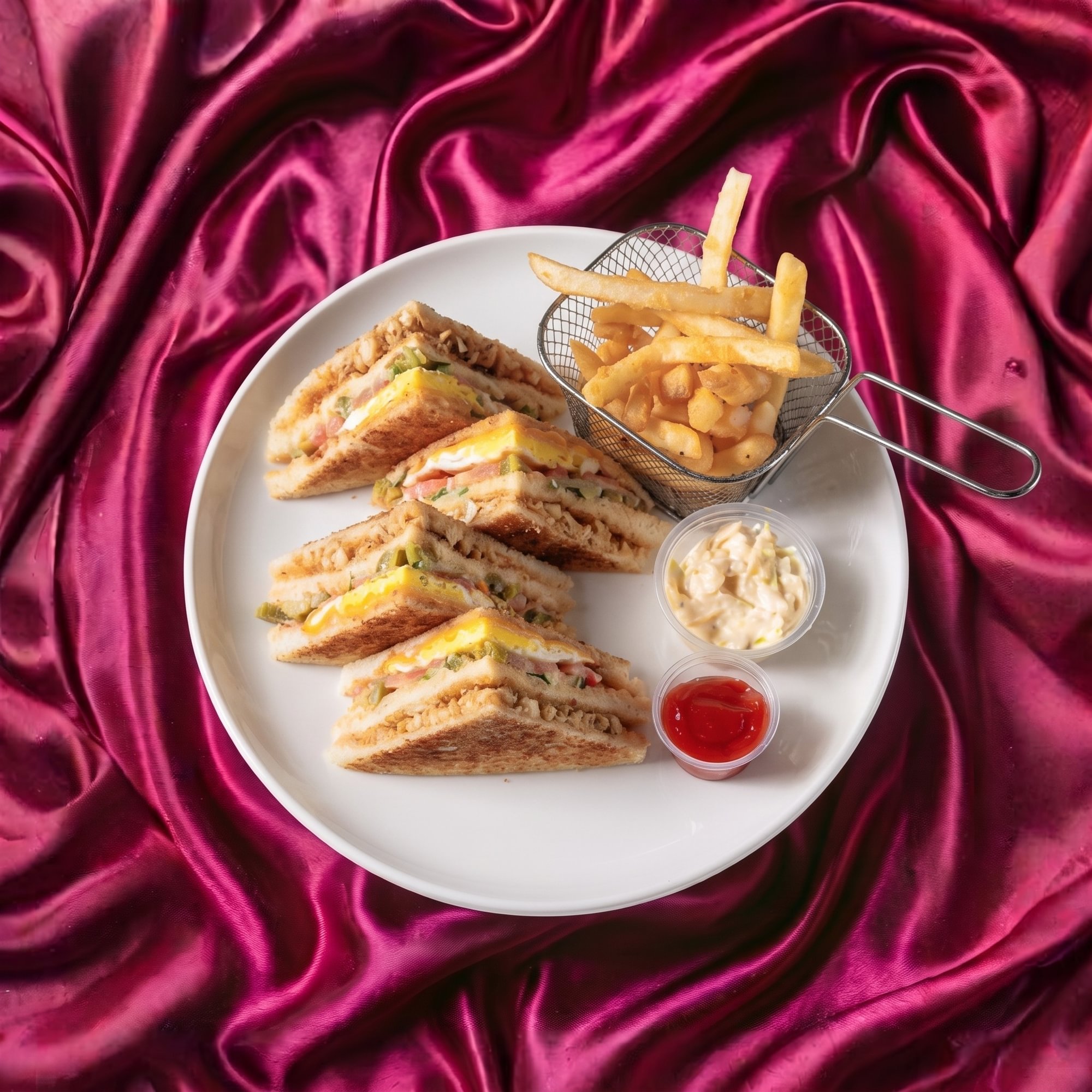 Club Sandwich w/ Fries & Coleslaw