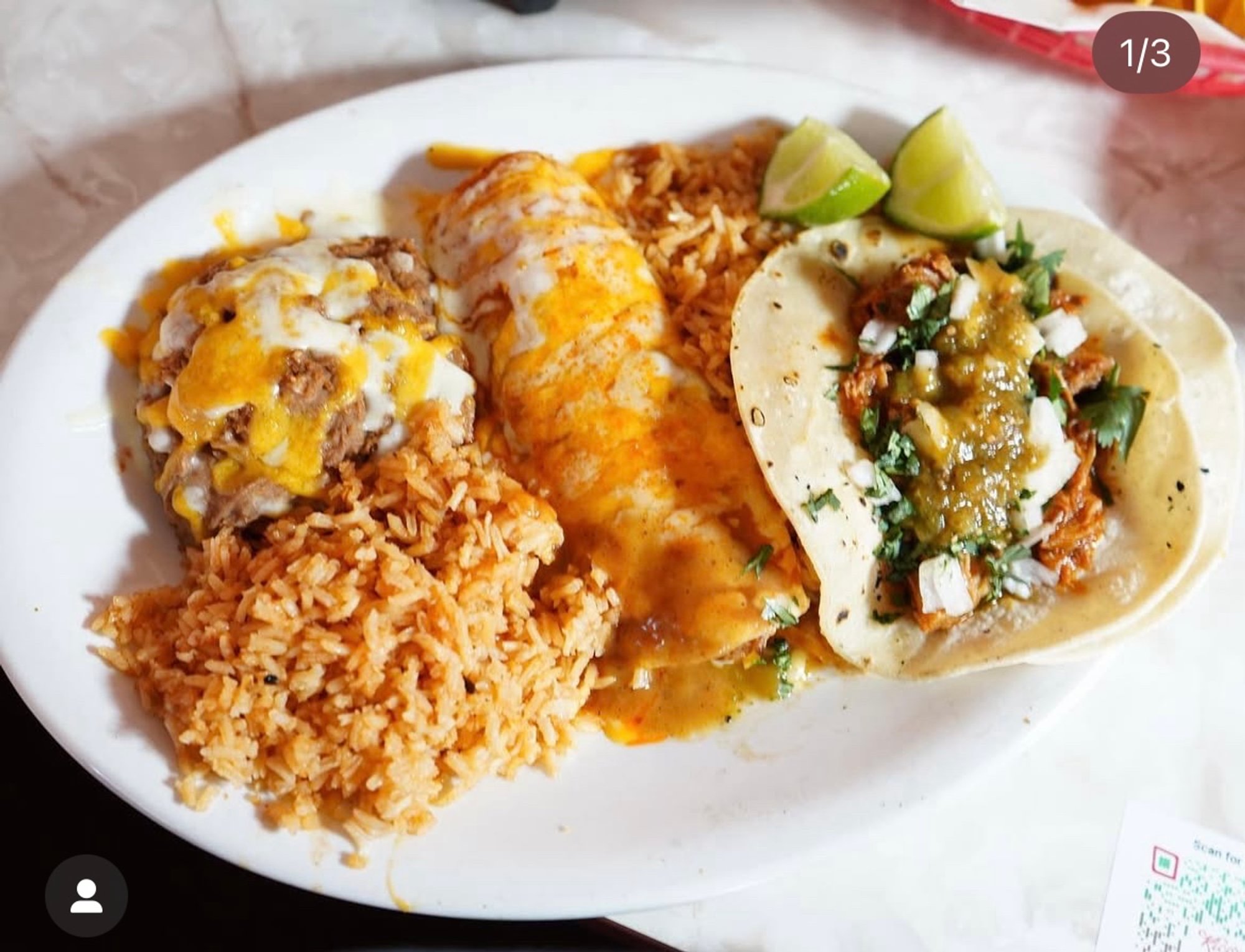 Carnitas Taco, Carnitas Enchilada Combo