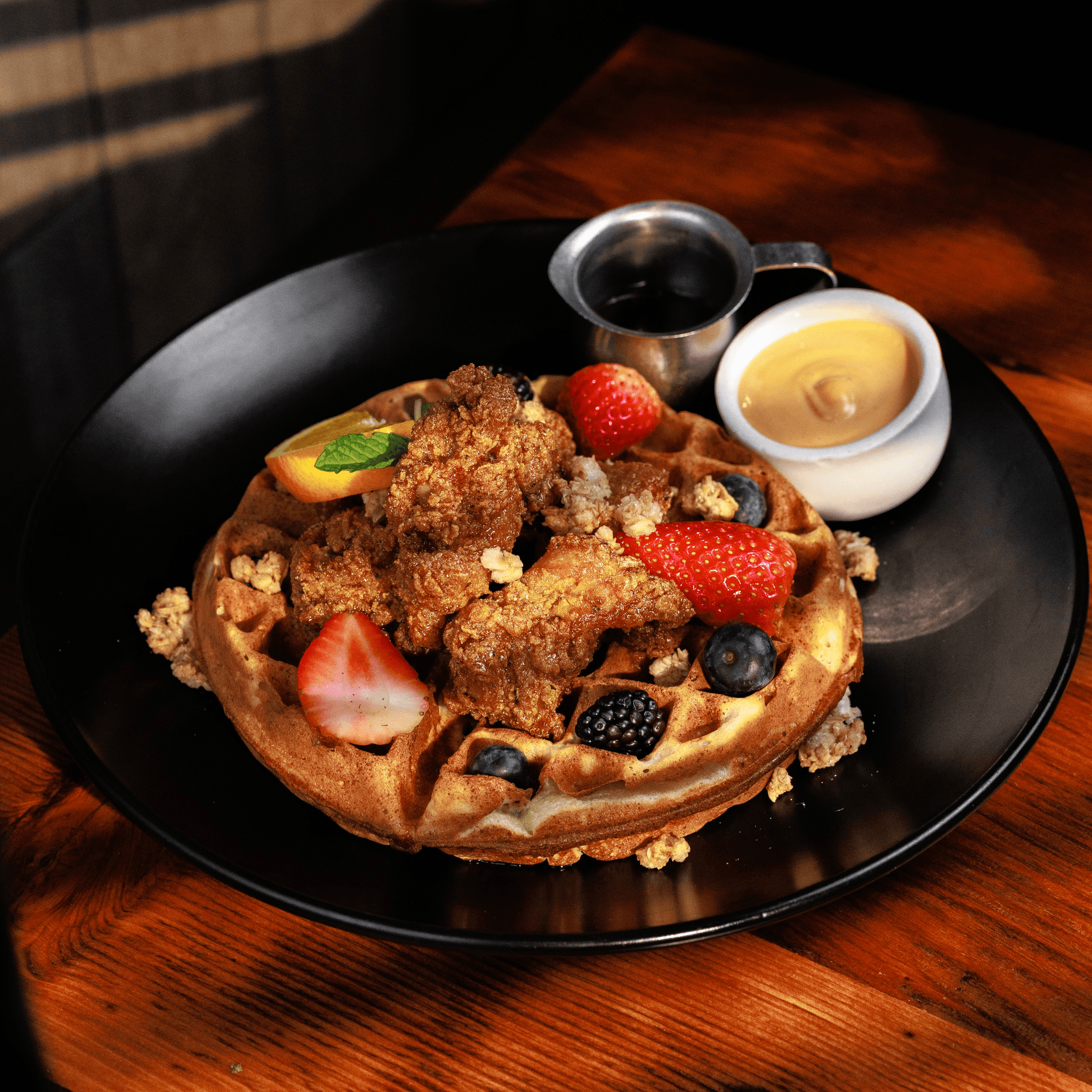Chicken & Ricotta waffle