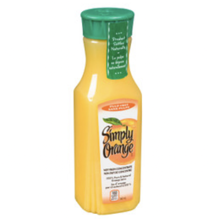 Simply Orange +pulp-free+ 12 oz bottle