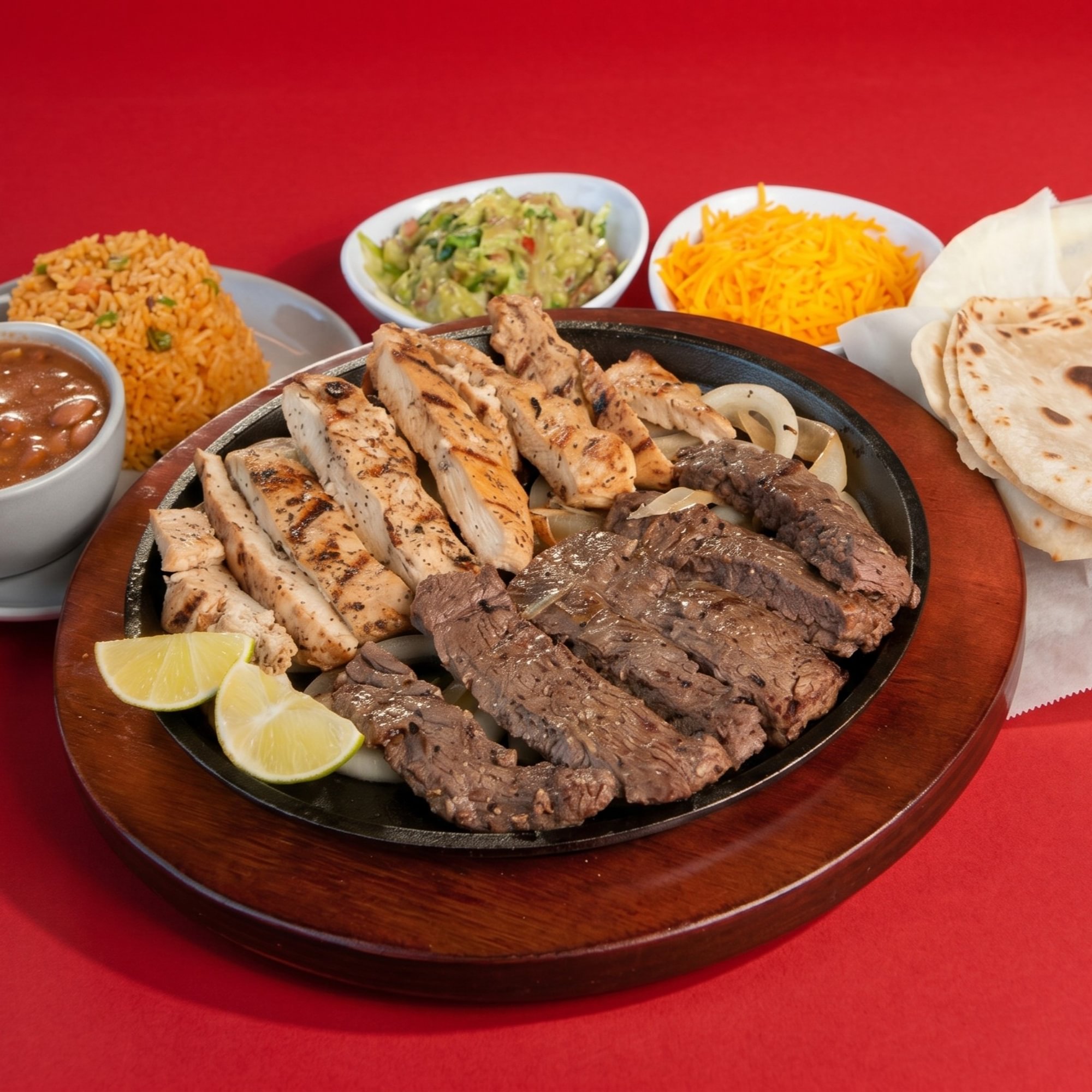 Beef & Chicken Fajitas for 2