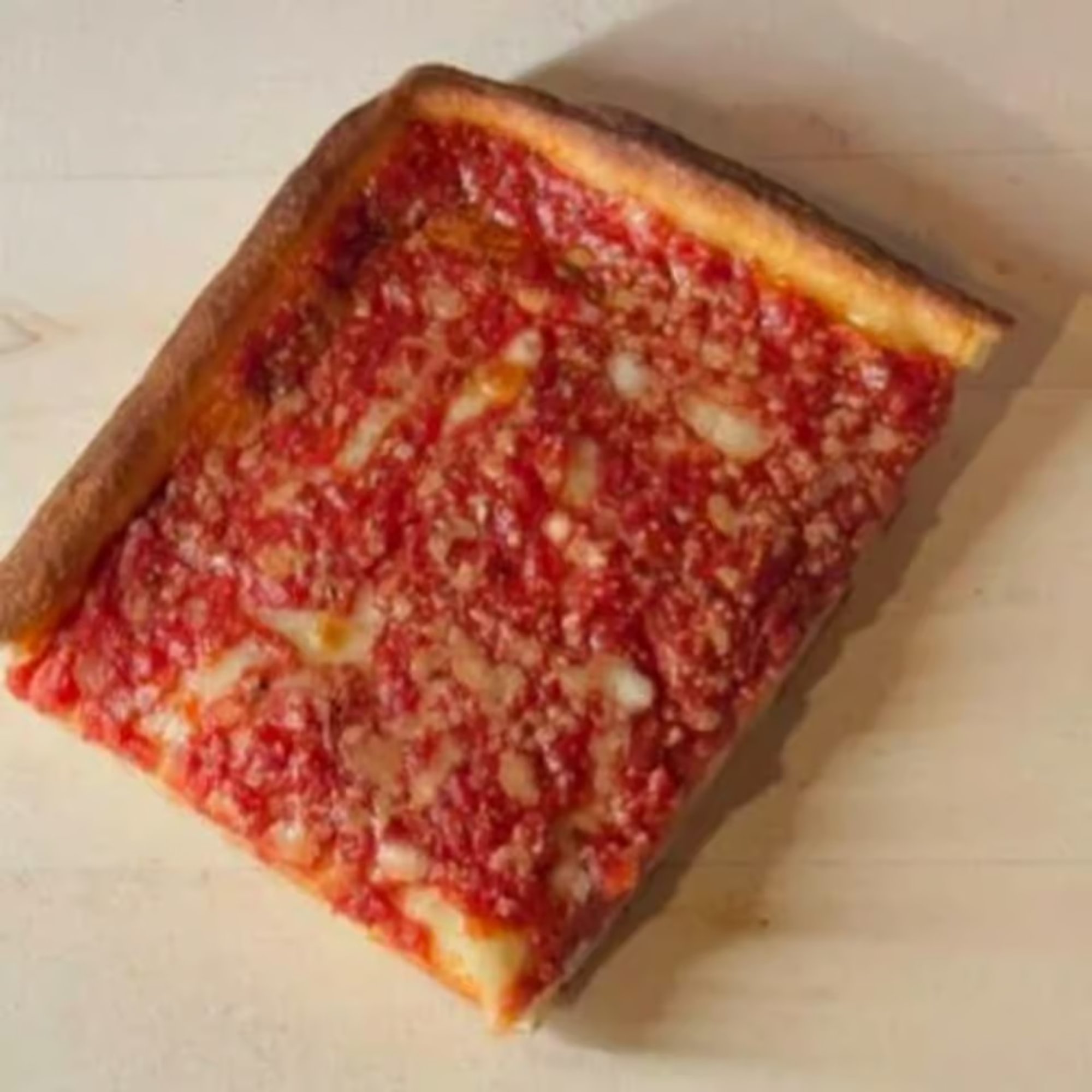 Rosa's Upside Down Sicilian Pizza Slice