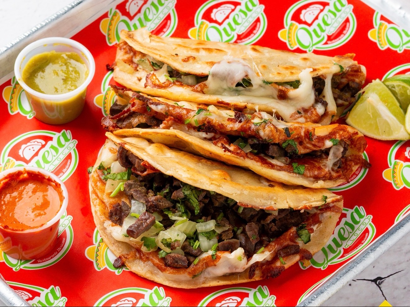 Mar Y Tierra (Steak & Shrimp) Quesa Taco