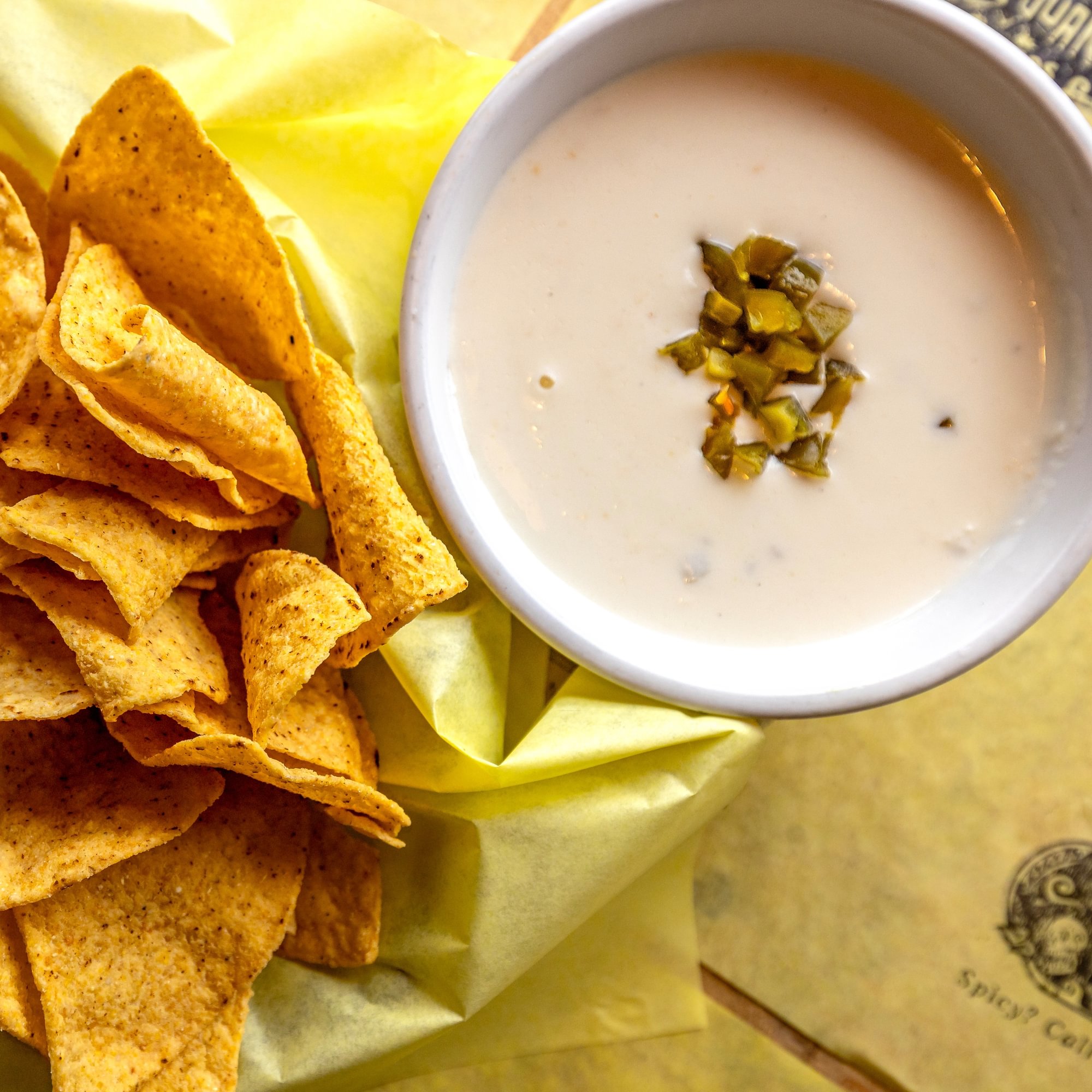 Chips and 6oz White Queso